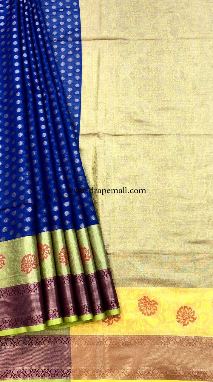 SUBINDA 2 BANARASI TISSUE SILK GOLD SAREE.