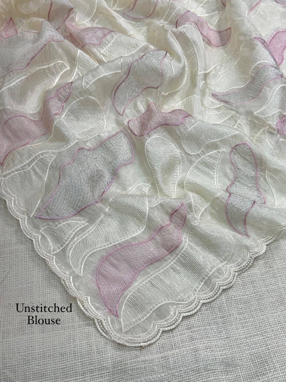 Appliqa Chanda Silk Turkish Embroidery Saree
