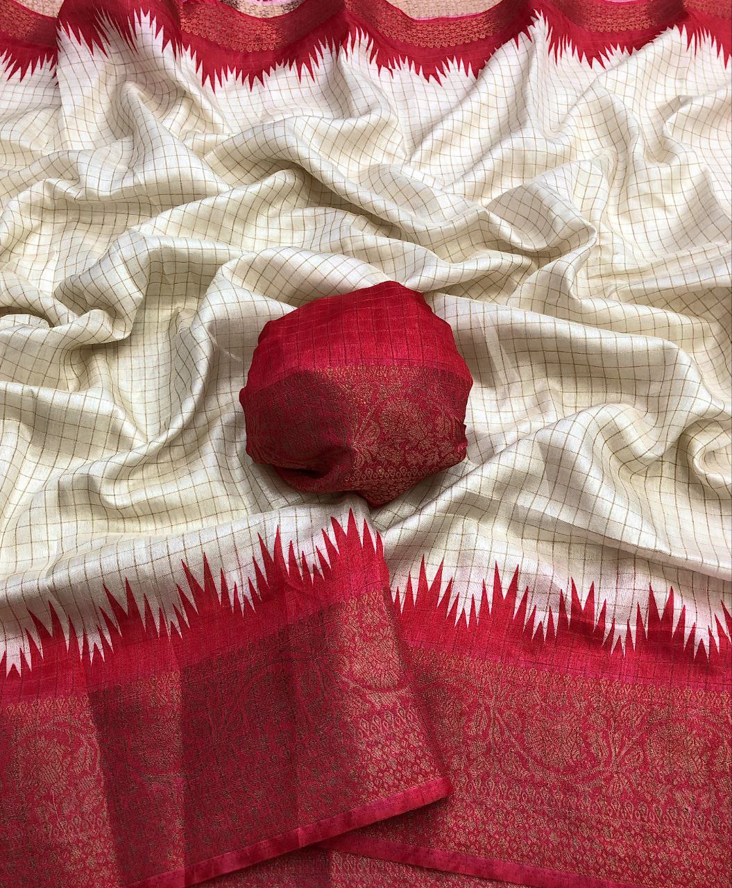 Hermony Soft Chanderi Chex Saree