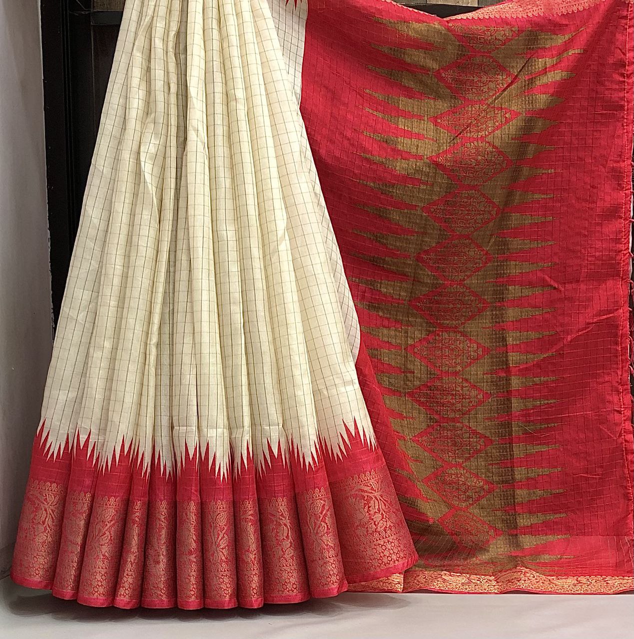 Hermony Soft Chanderi Chex Saree