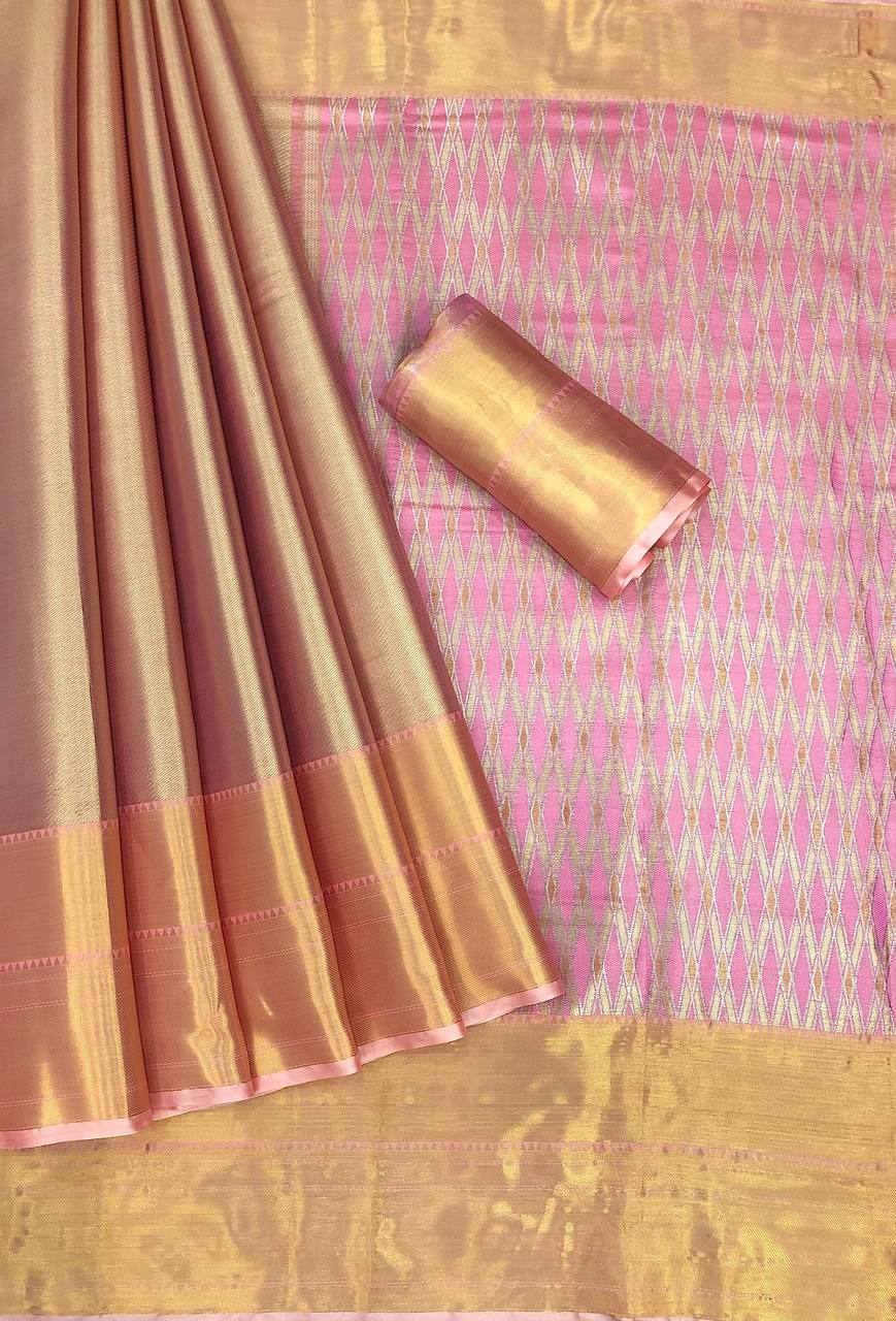 Kelsi Kanjivaram Silk Gold Zari Weaving Saree