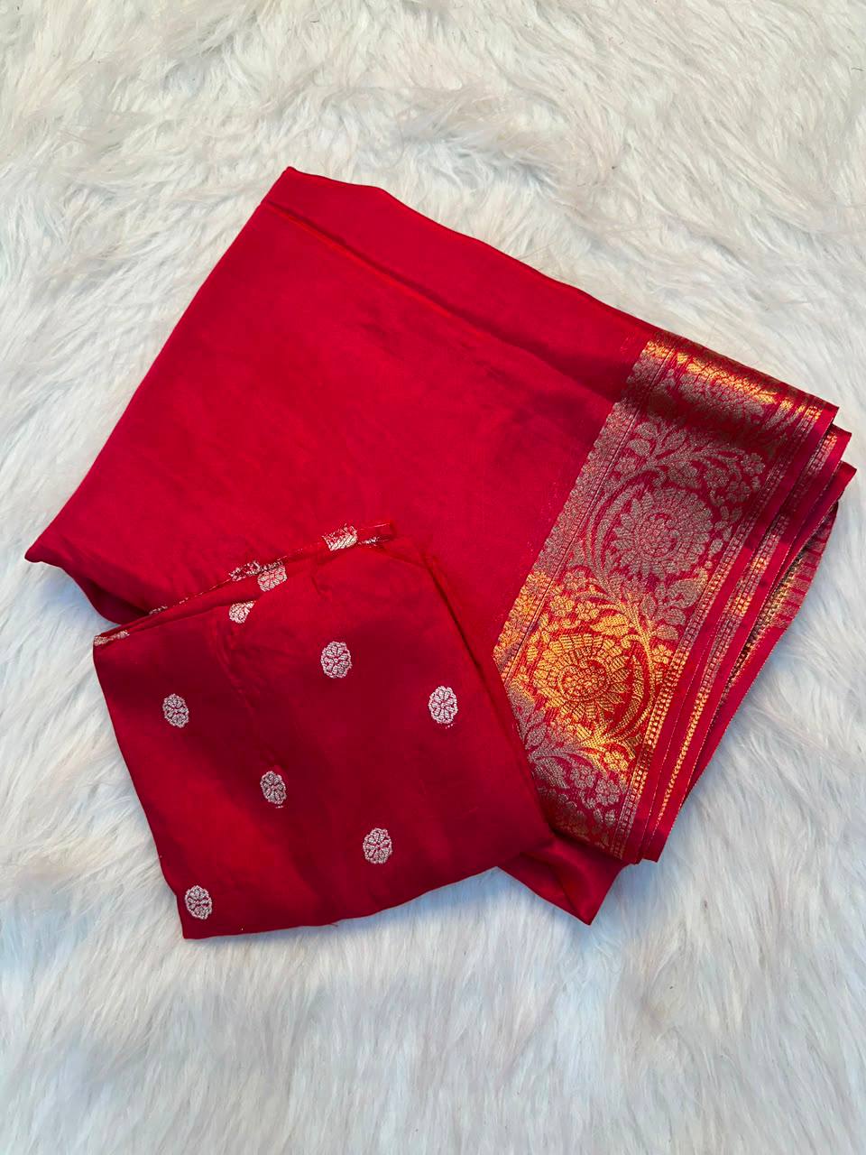 Midnight Mysore Crepe Viscose Saree