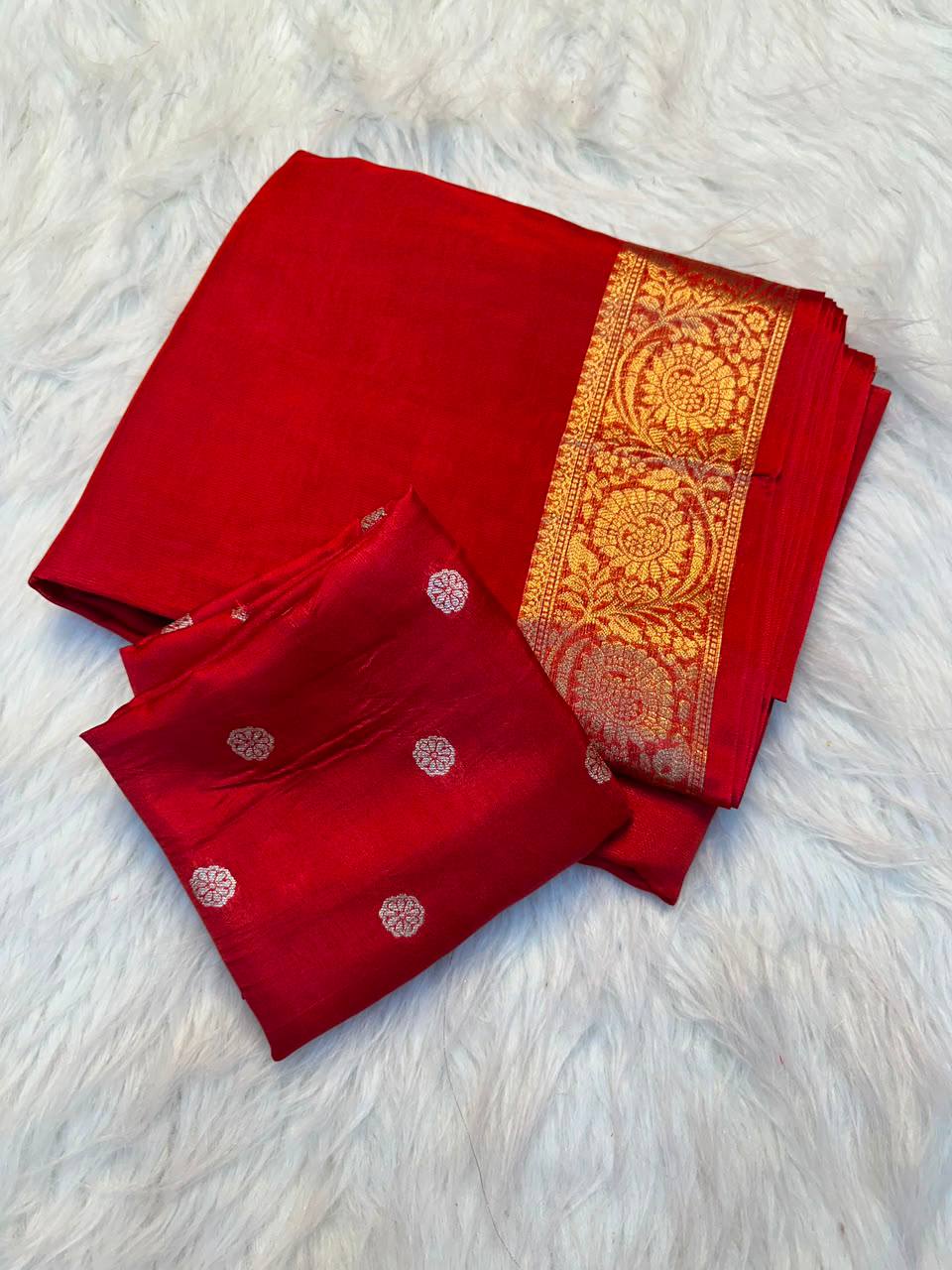 Midnight Mysore Crepe Viscose Saree