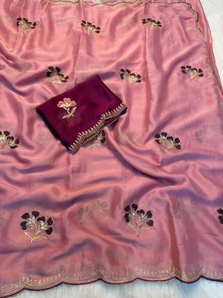 Artista Rangoli Silk Embroidery Work Saree