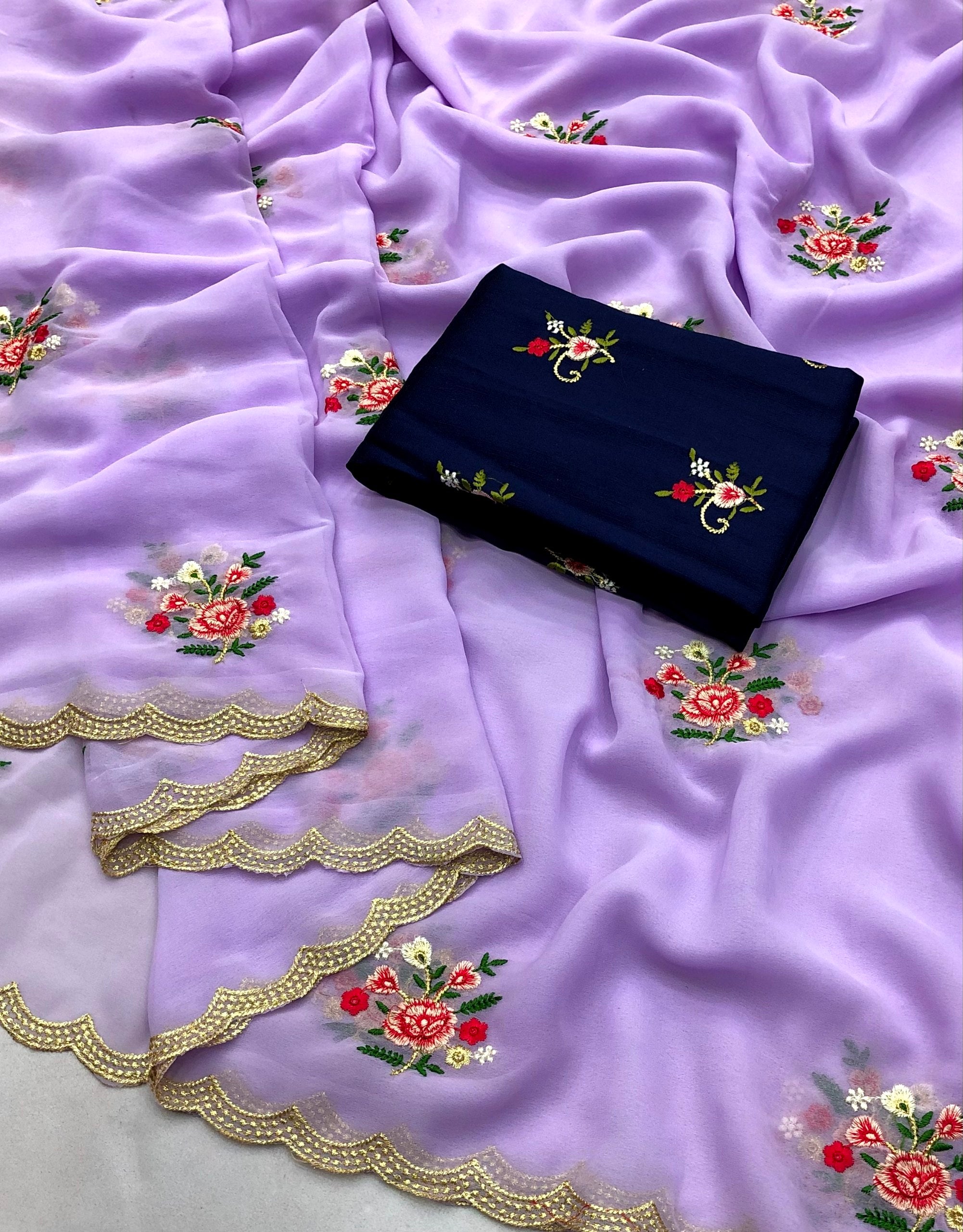 Swara 2 Georgette Embroidery Work Saree