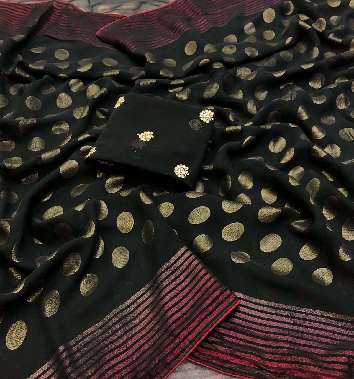 Zimal Chiffon Foil Printed Saree