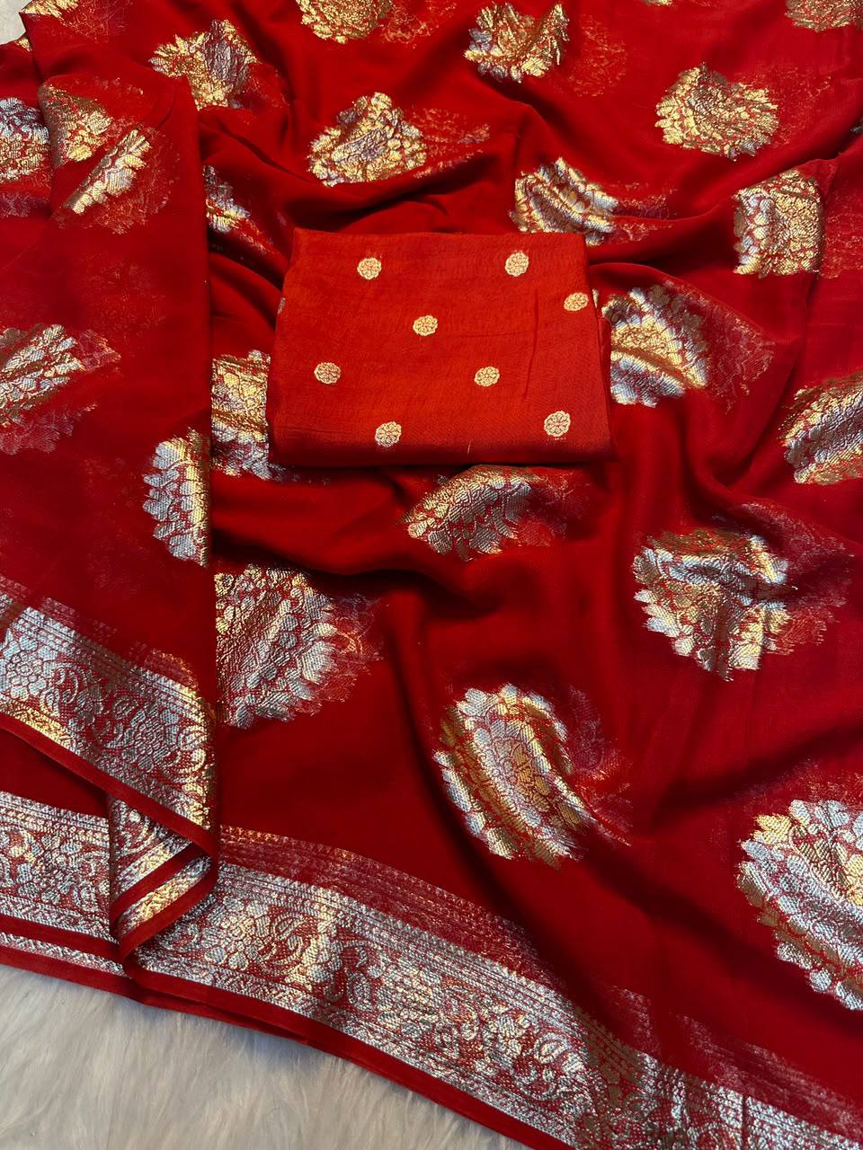 Kalyani Viscose Georgette Weaving Saree