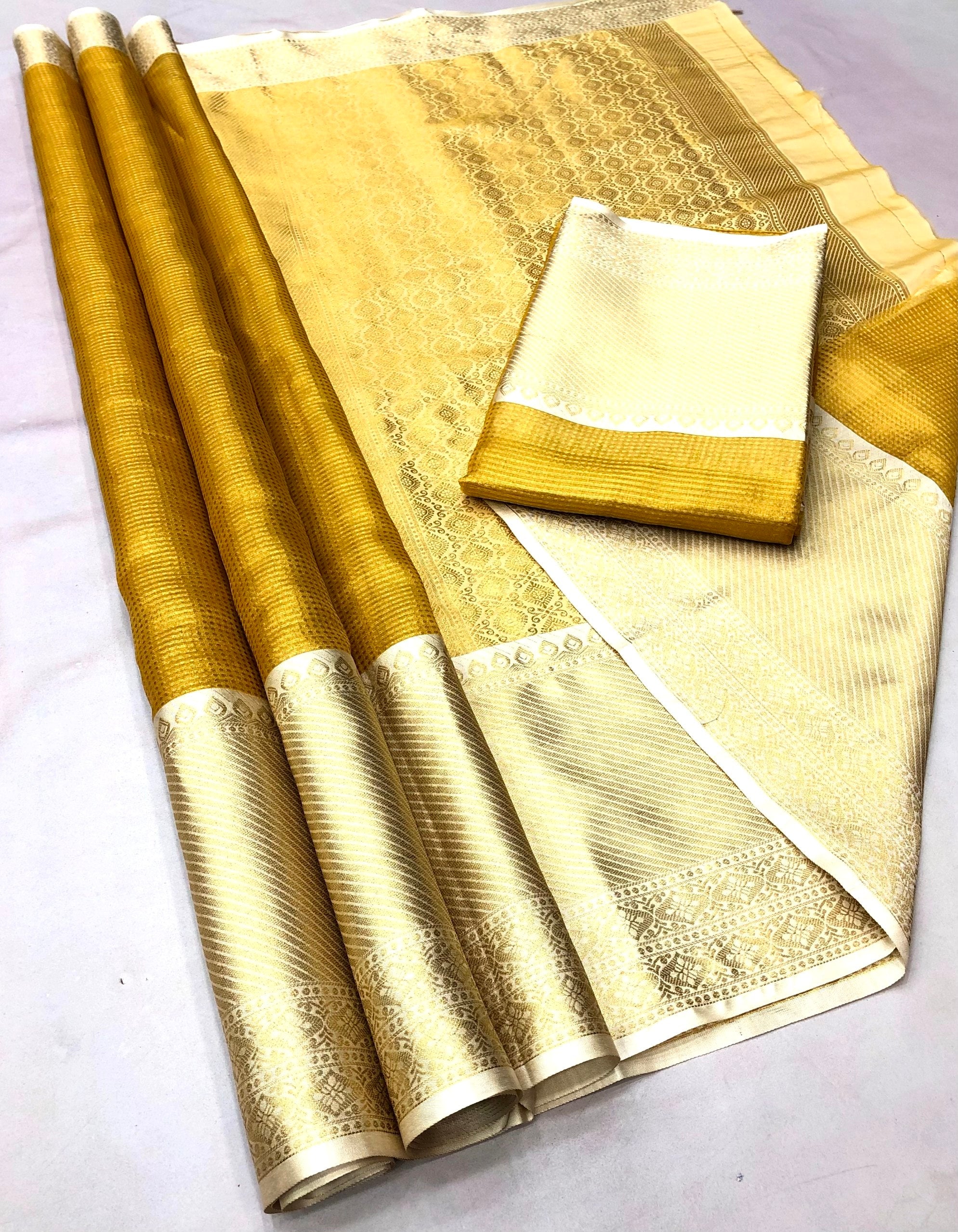 Kulsoom Tissue Silk Gold Weaving Saree