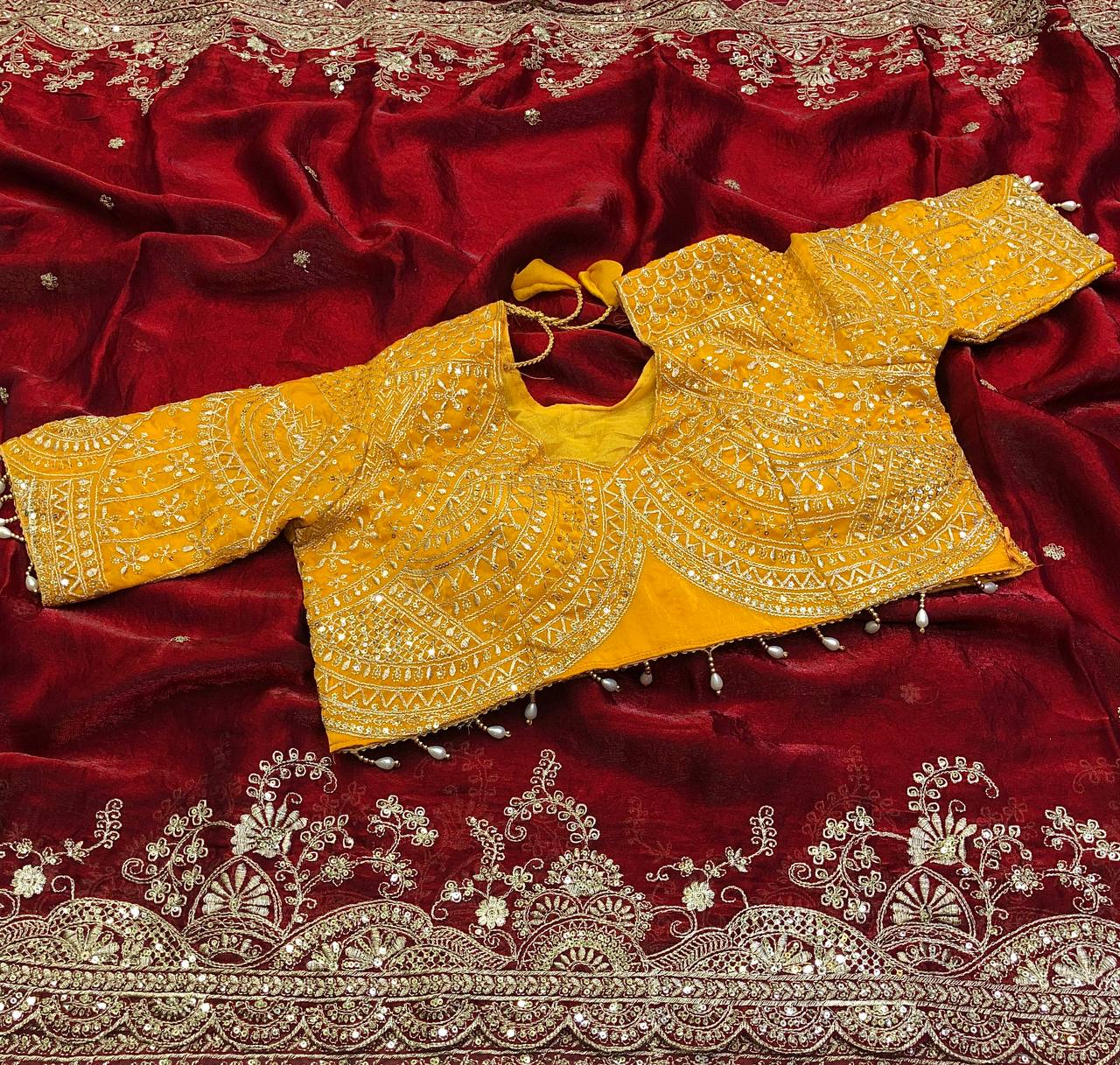 Suhani Space Silk Coading Embroidery Work Saree