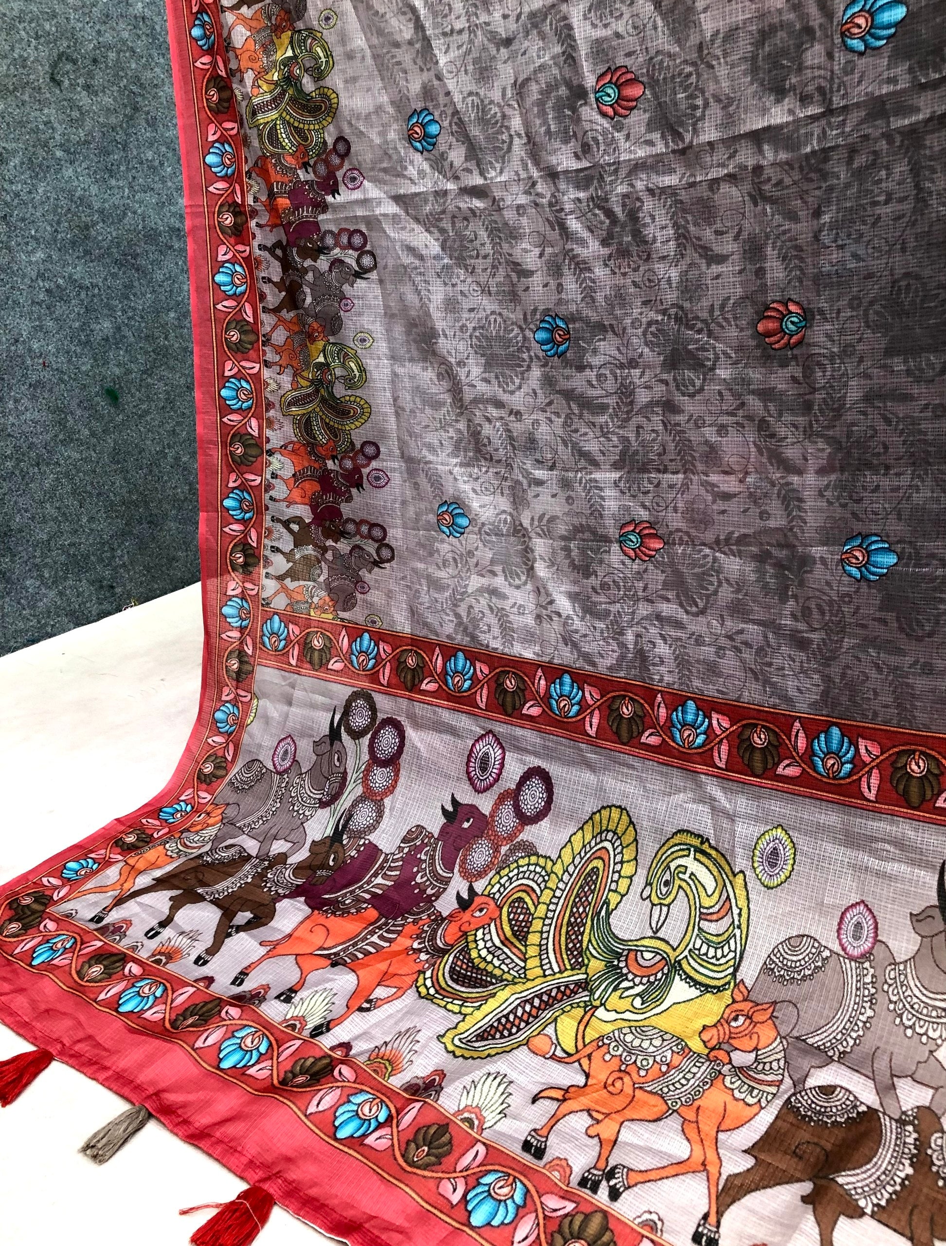 Kamla Kota Chex Digital Printed Saree