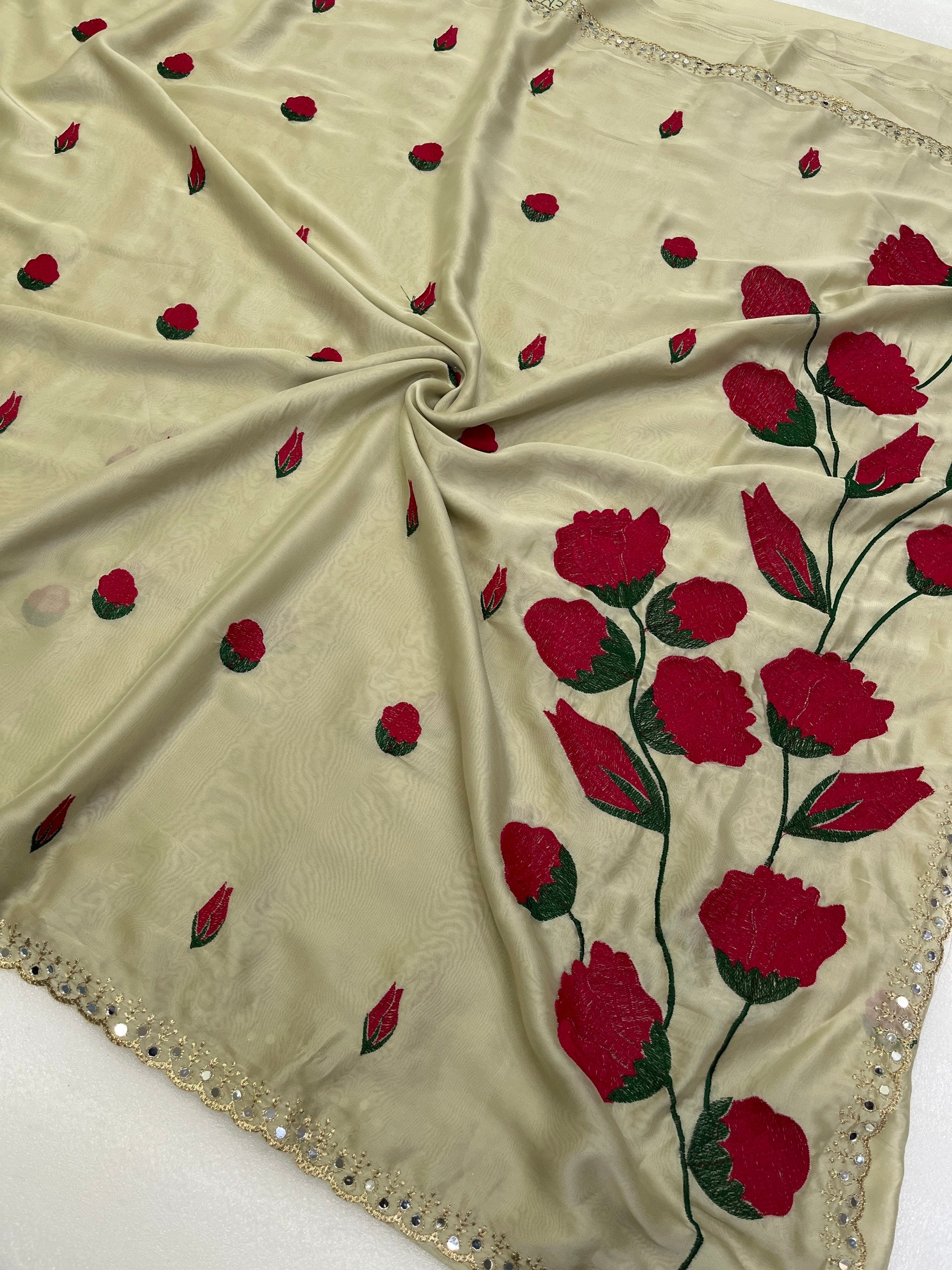 Prodot 2 Rangoli Georgette Embroidery Work Saree