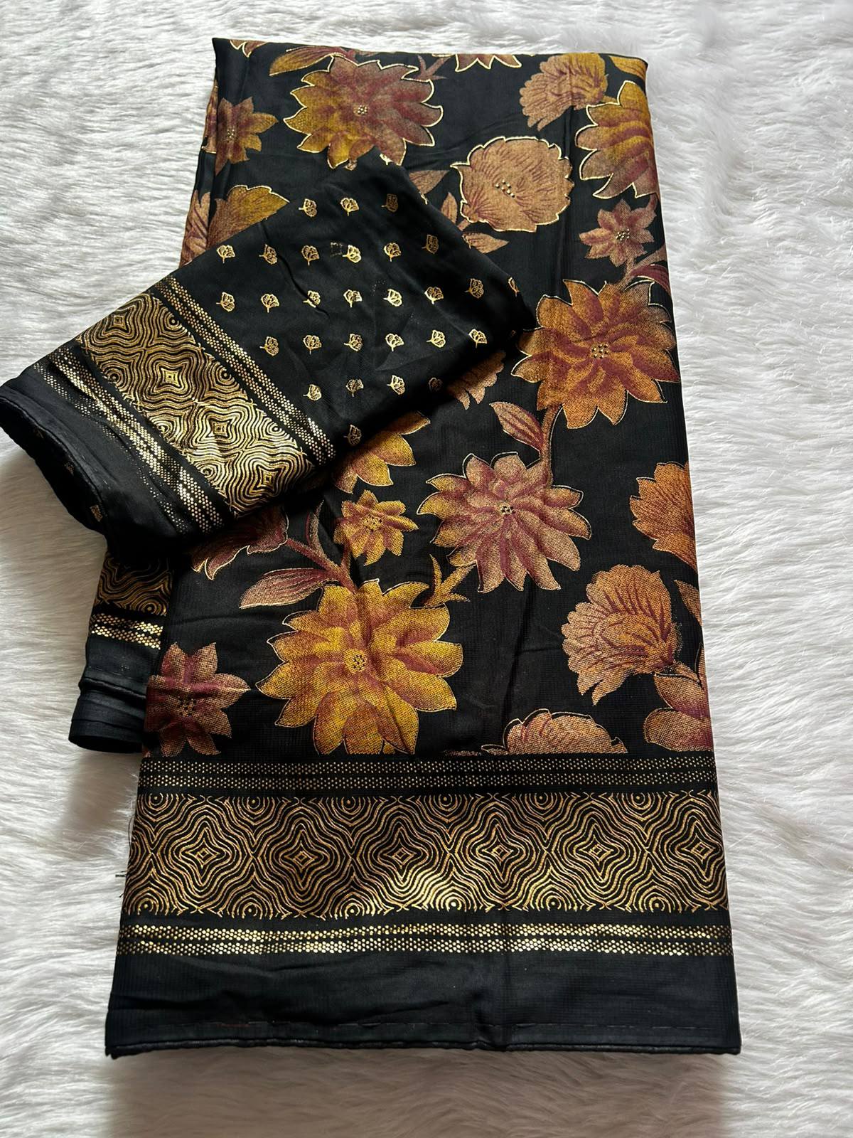 Nayaab Dola Silk Printed Foil Print Saree