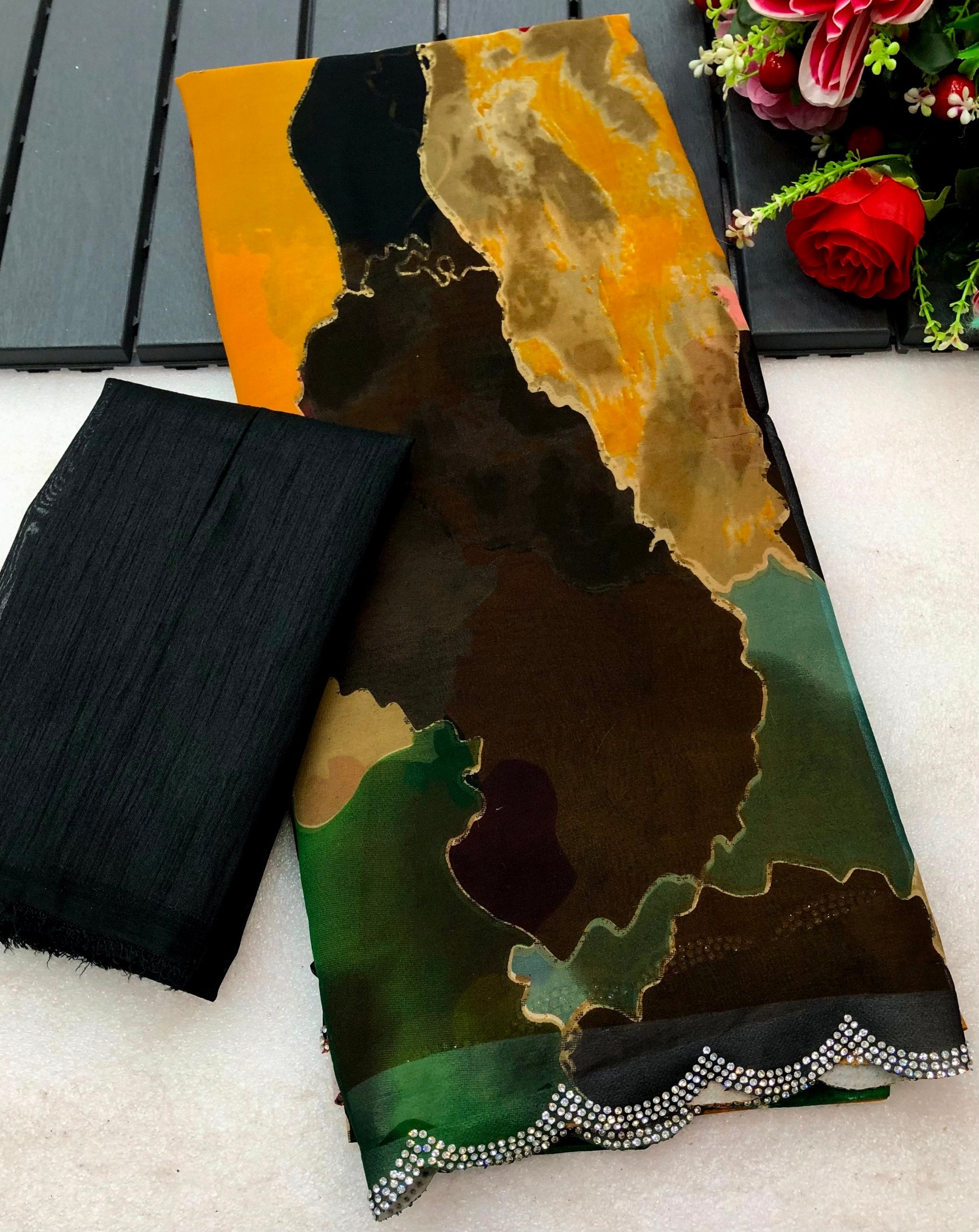 Ayman Chiffon Sabyasachi printed Saree