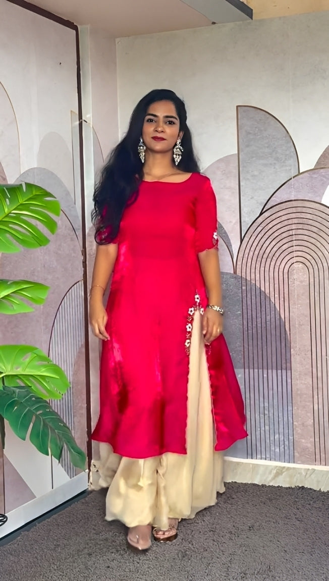 Laali Space Silk Stitched Kurti and Plazo