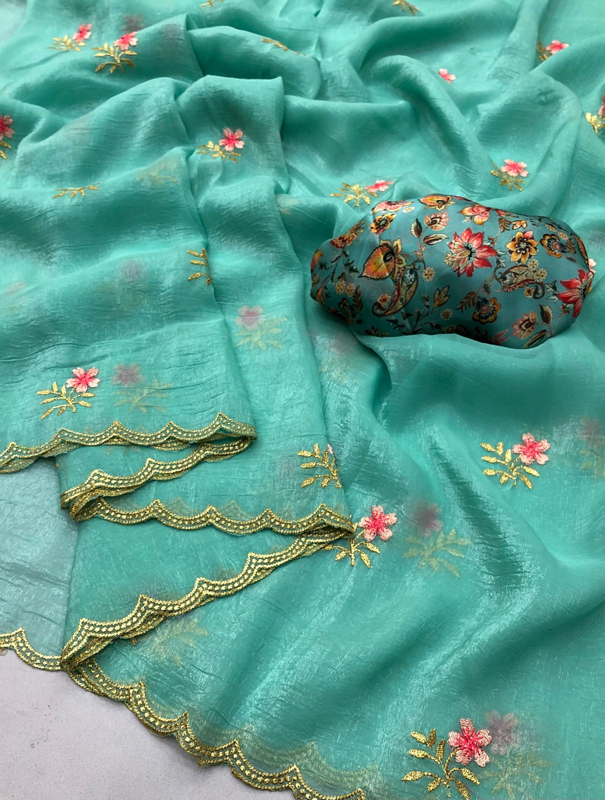 Zamira Chiffon crunchy crush Saree