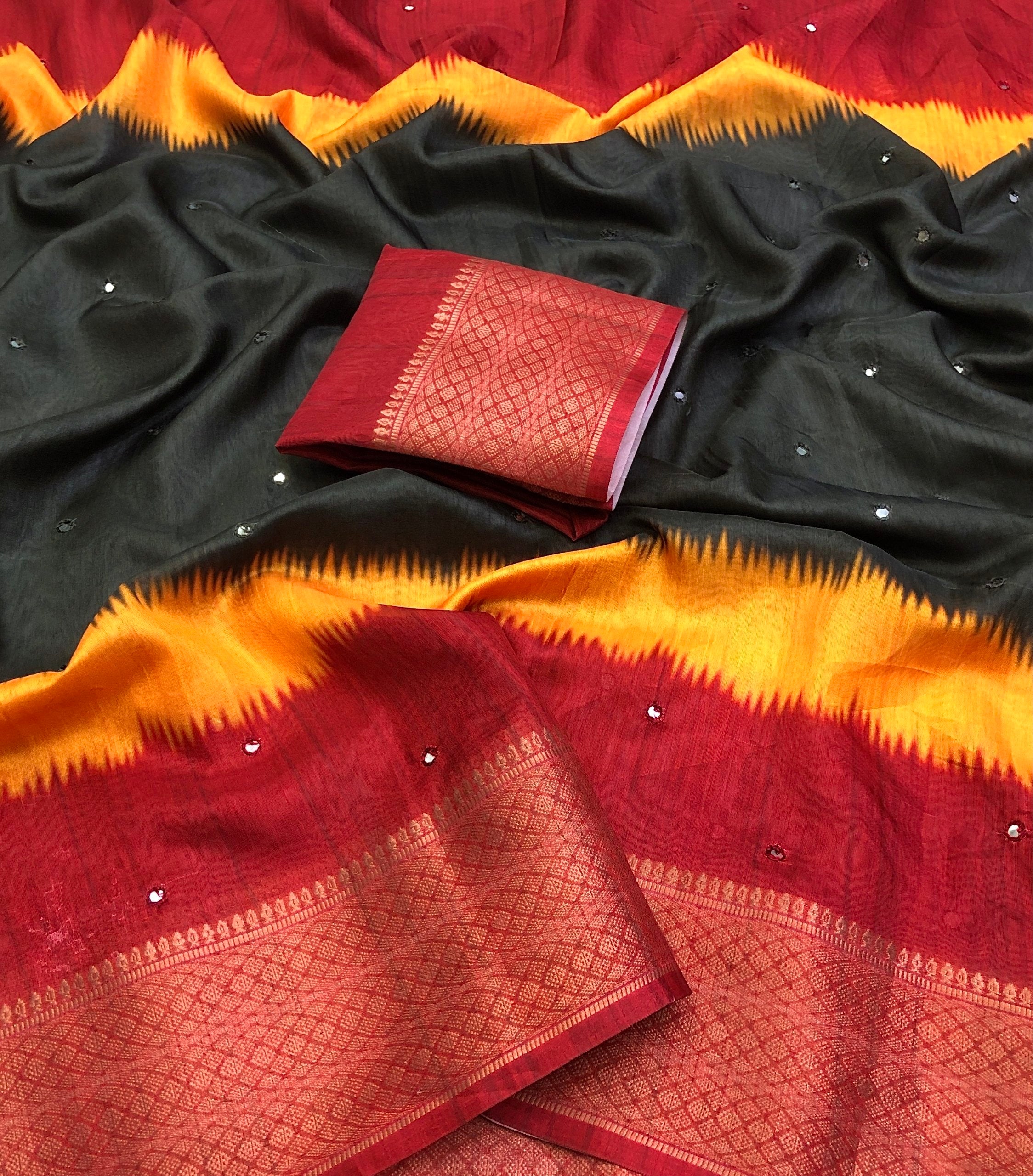 Zavi Dola Silk Digital Print Saree