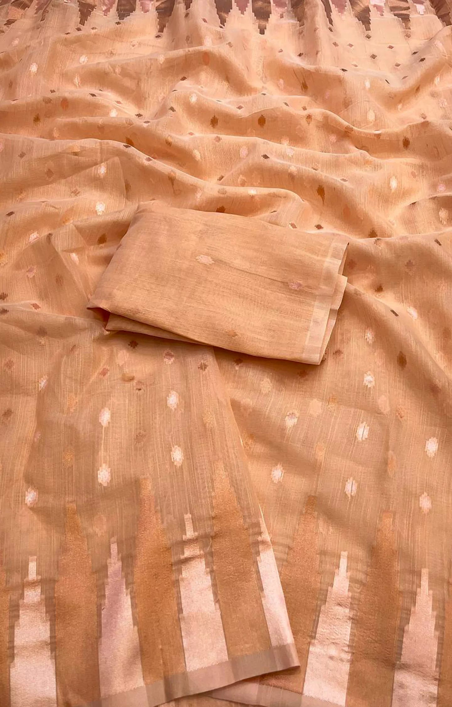 JIYARA SOFT COTTON WITH TEMPLE DESIGN SAREE