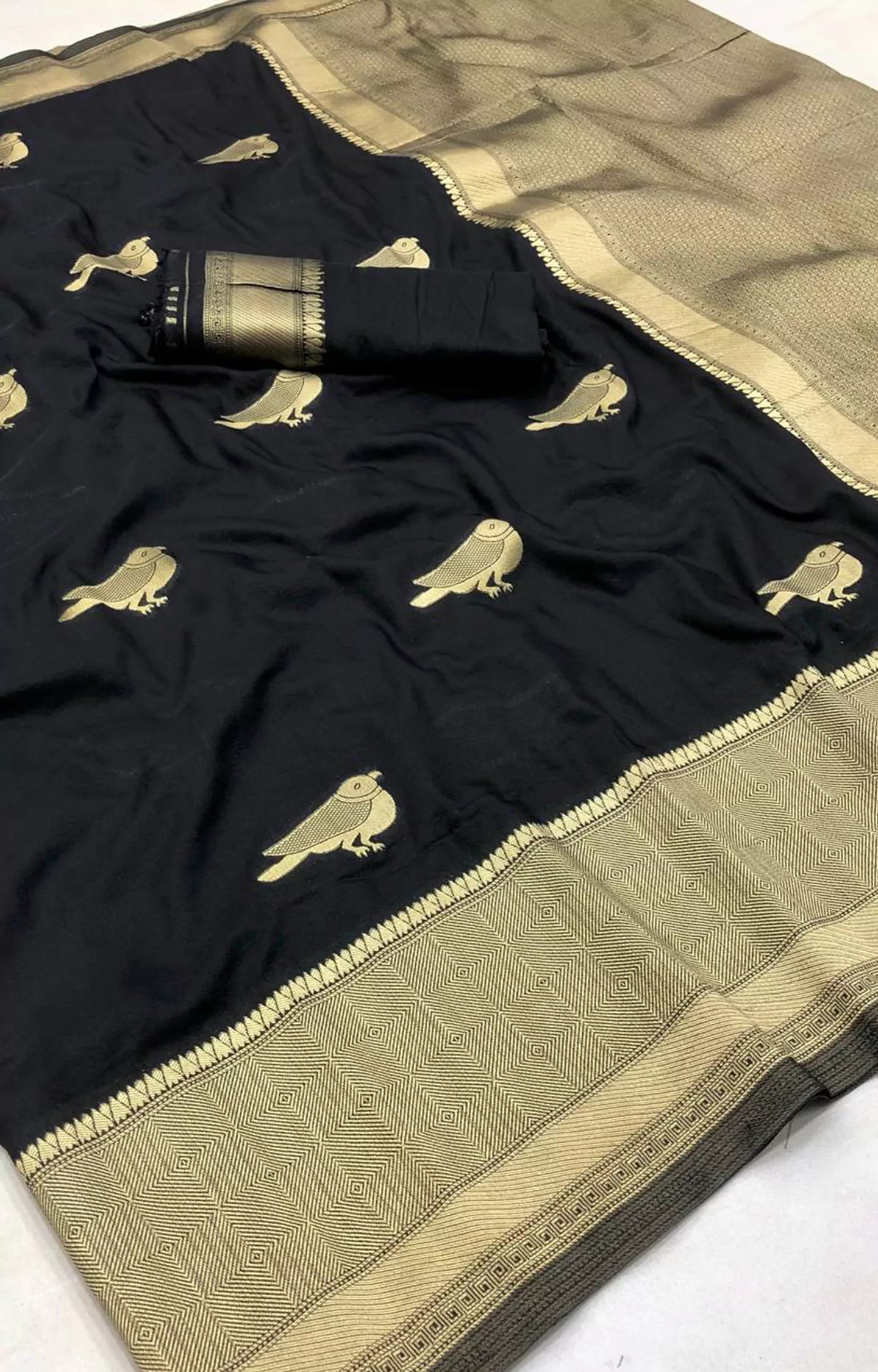 LONGER KHADI GEORGETTE HAND DYED SAREE