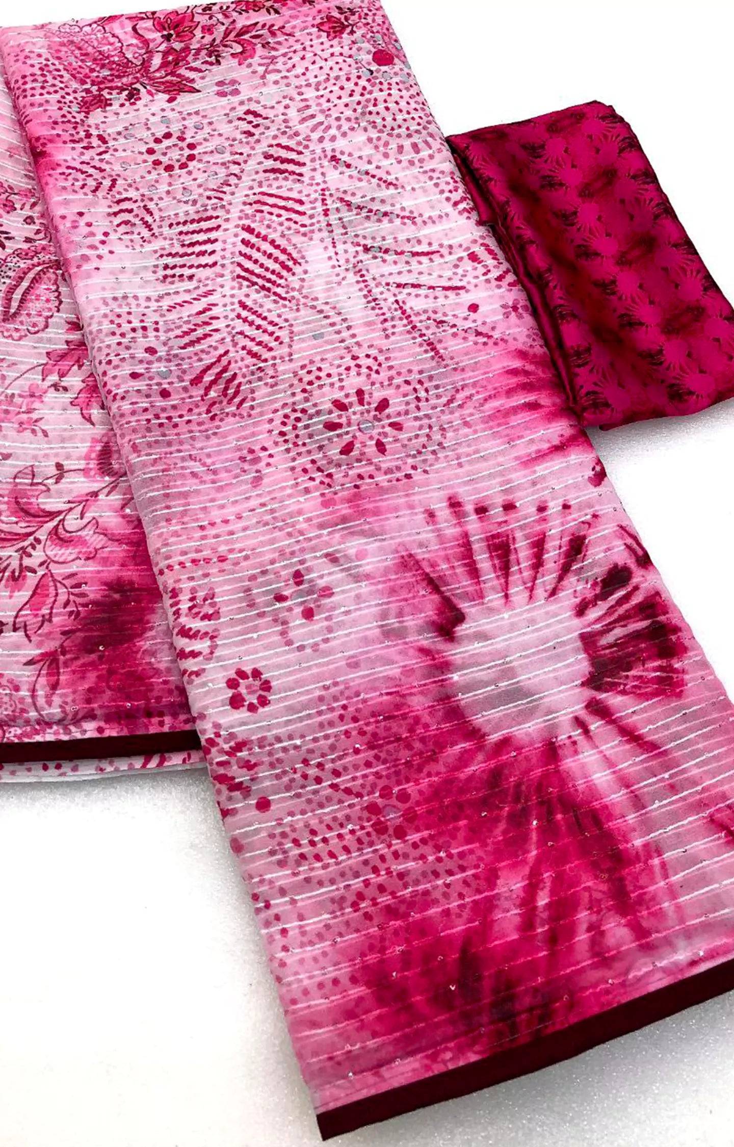 NAIDA CHIFFON ABSTRACT PRINTED SAREE