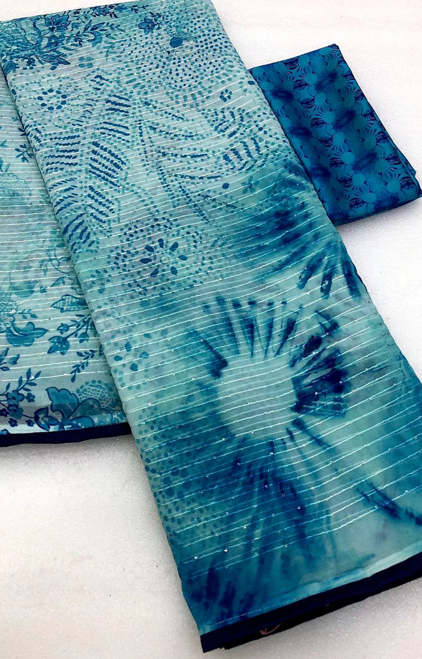 NAIDA CHIFFON ABSTRACT PRINTED SAREE