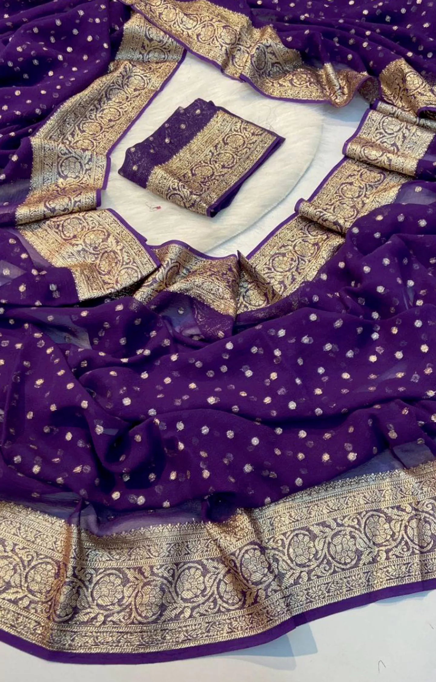 BEAST VISCOSE GEORGETTE WITH FANCY SAREE