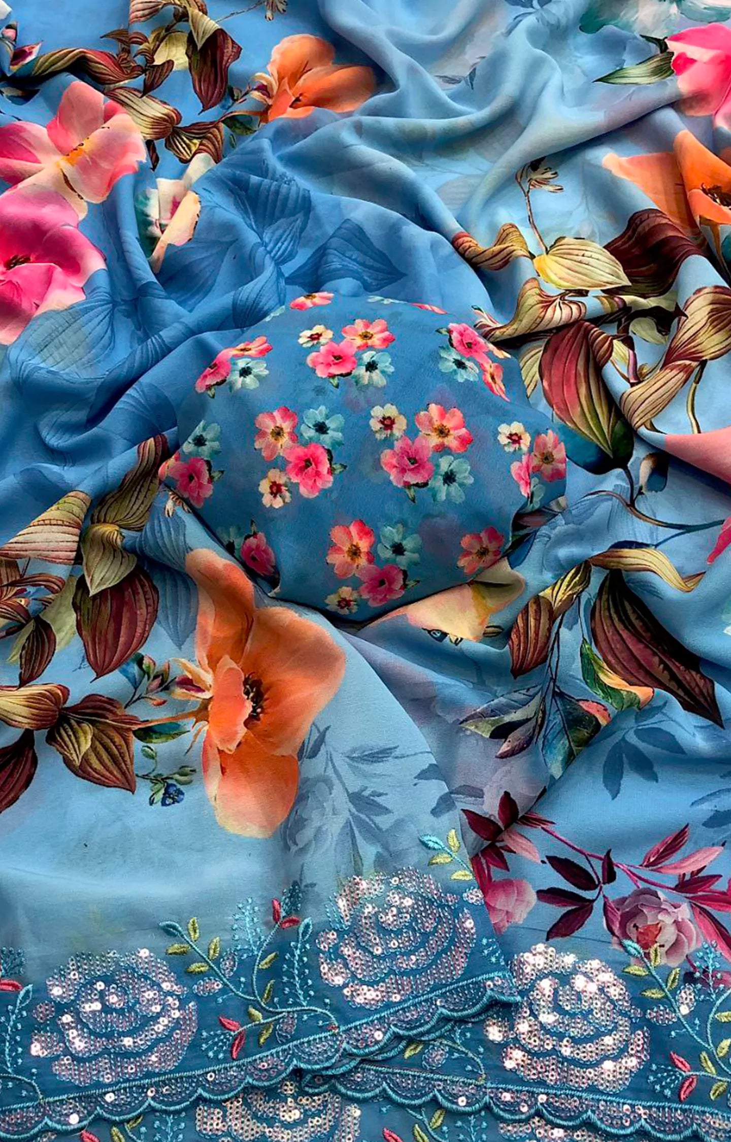 KAYZAK SOFT & SMOOTH WEIGHTLESS CHIFFON SAREE