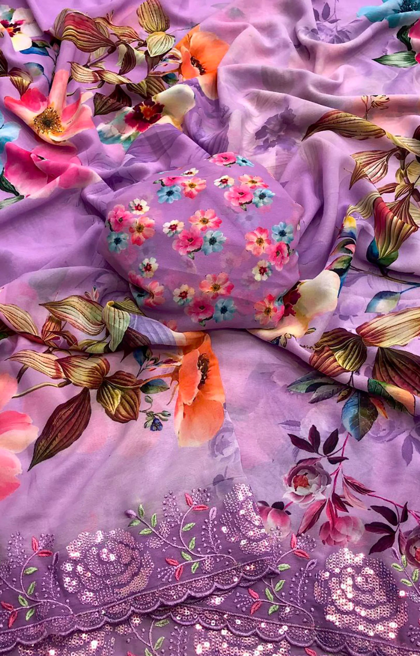 KAYZAK SOFT & SMOOTH WEIGHTLESS CHIFFON SAREE