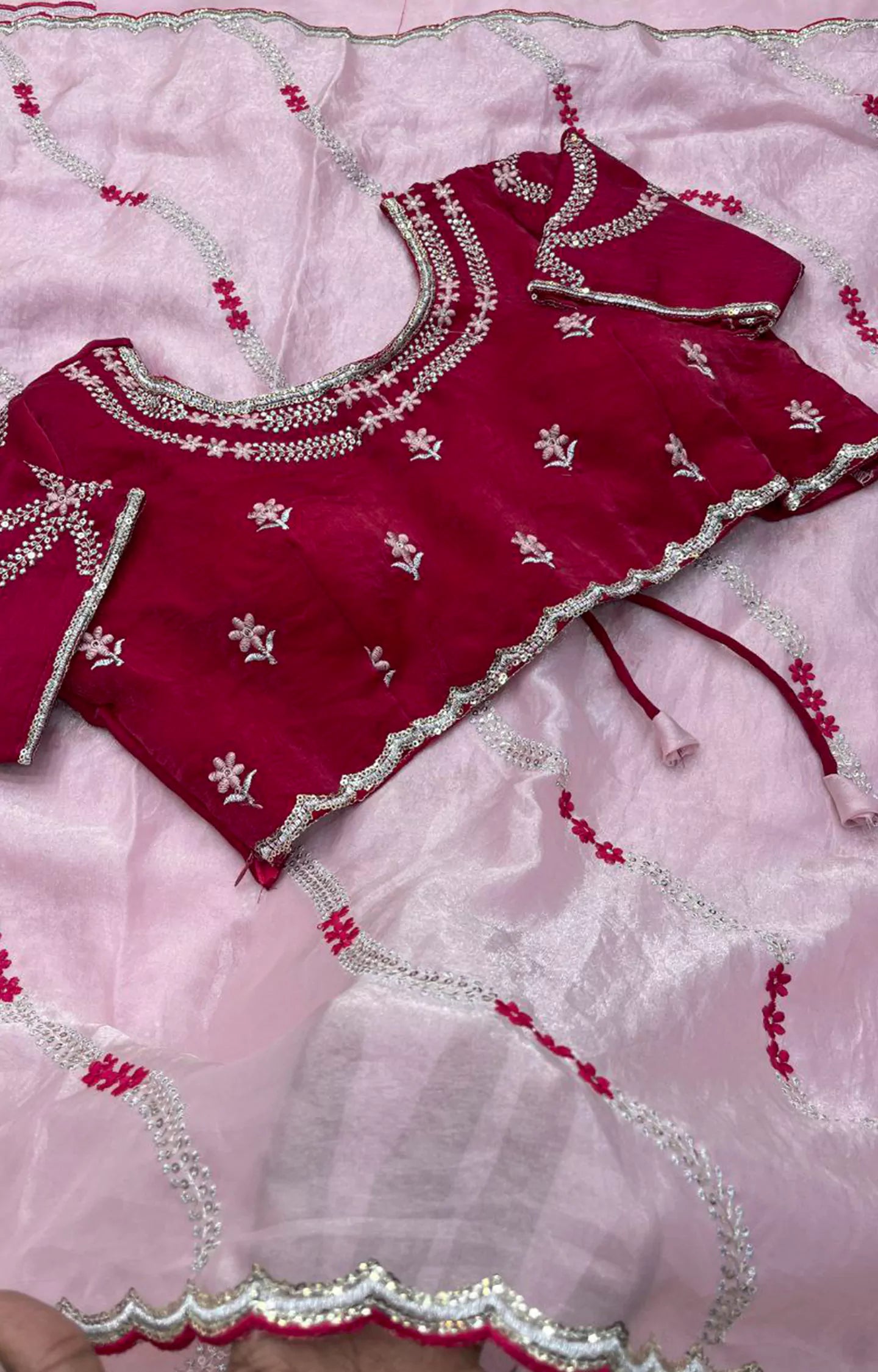 AAFIYAT SOFT STARDUST SATIN FABRIC SAREE