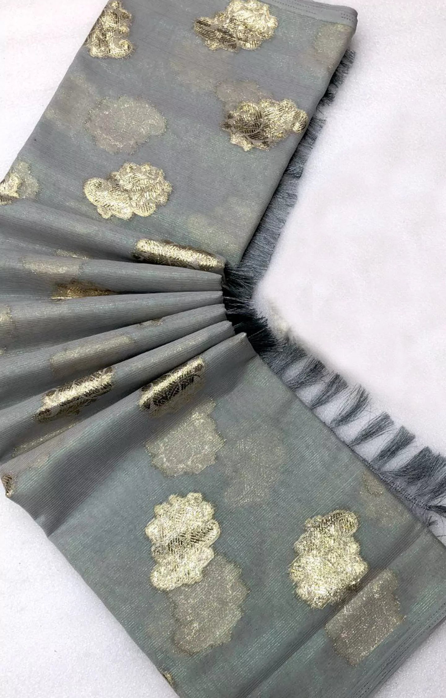 REHANSHI CHIFFON SAREE WITH GOLDEN JARI WEAVING