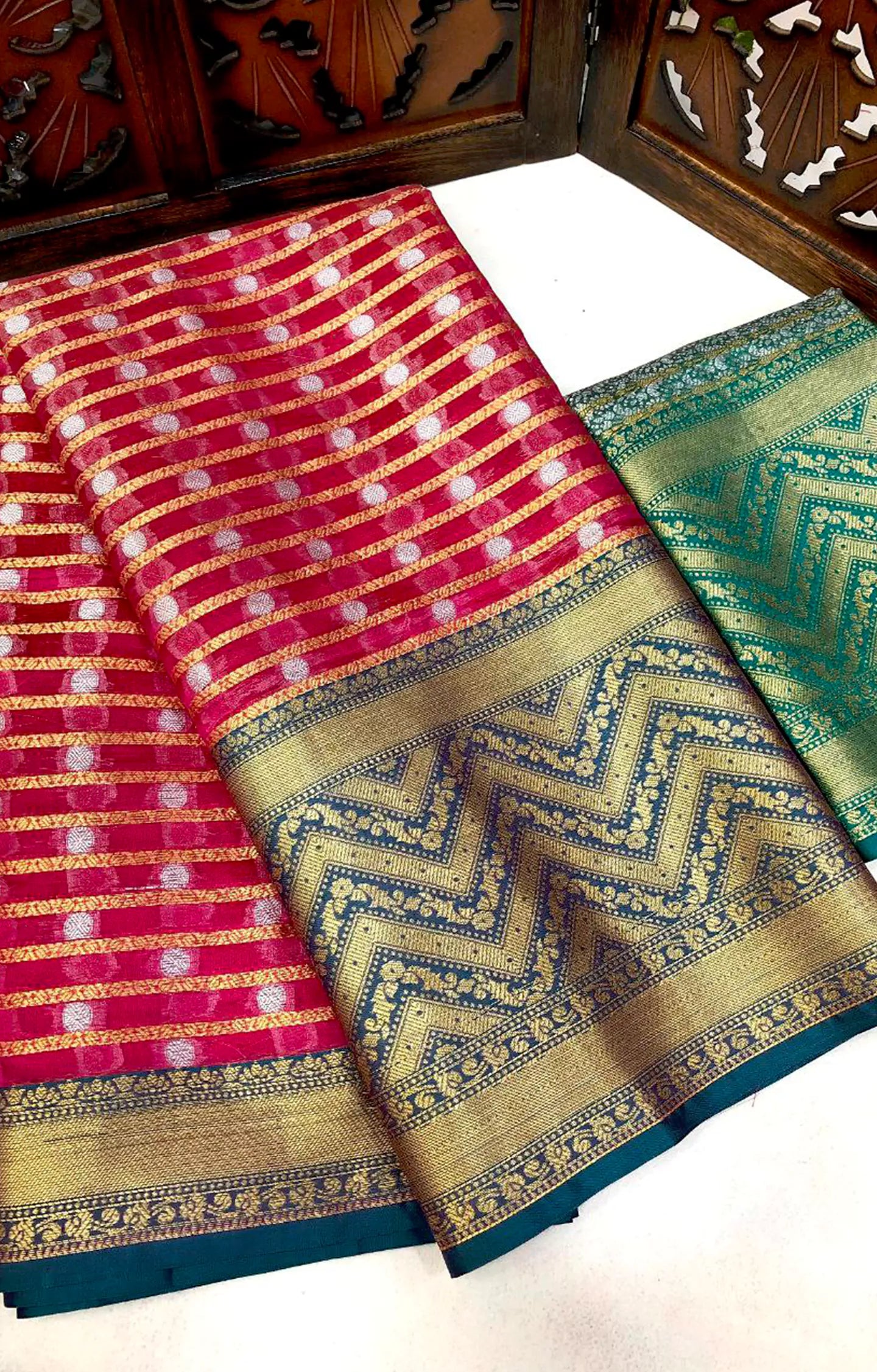 LONDON NEW TISSUE SILK ZARI SAREE