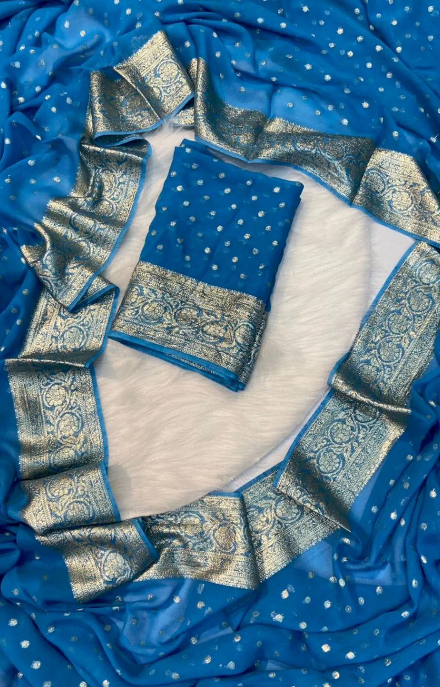 BEAST VISCOSE GEORGETTE WITH FANCY SAREE