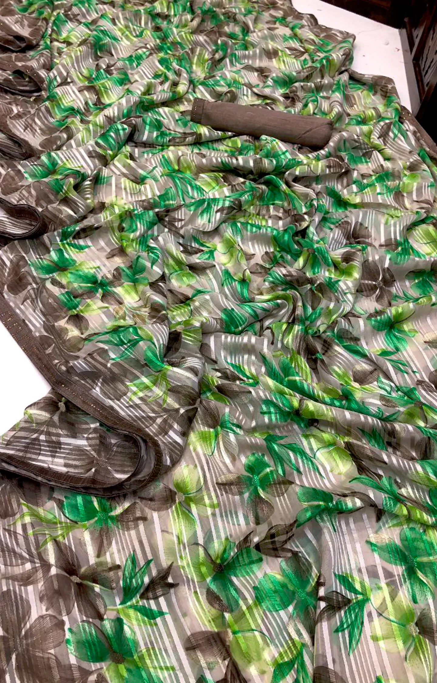 MATISHA CHIFFON WITH SATIN LINING WITH BEAUTIFUL FLORAL PRINT SAREE