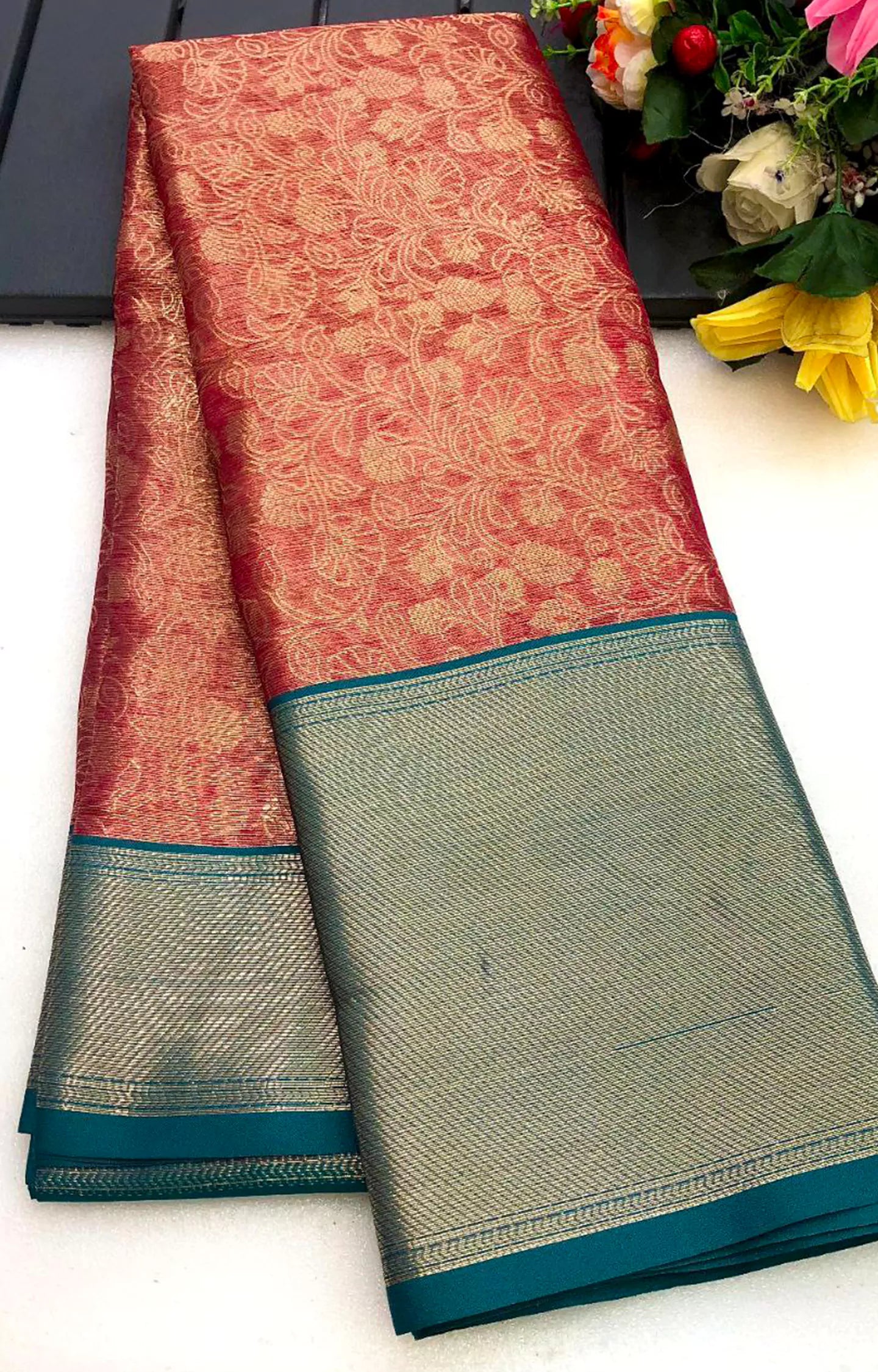 SEELVA TISSUE SILK GOLD ZARI WEAVING SAREE.