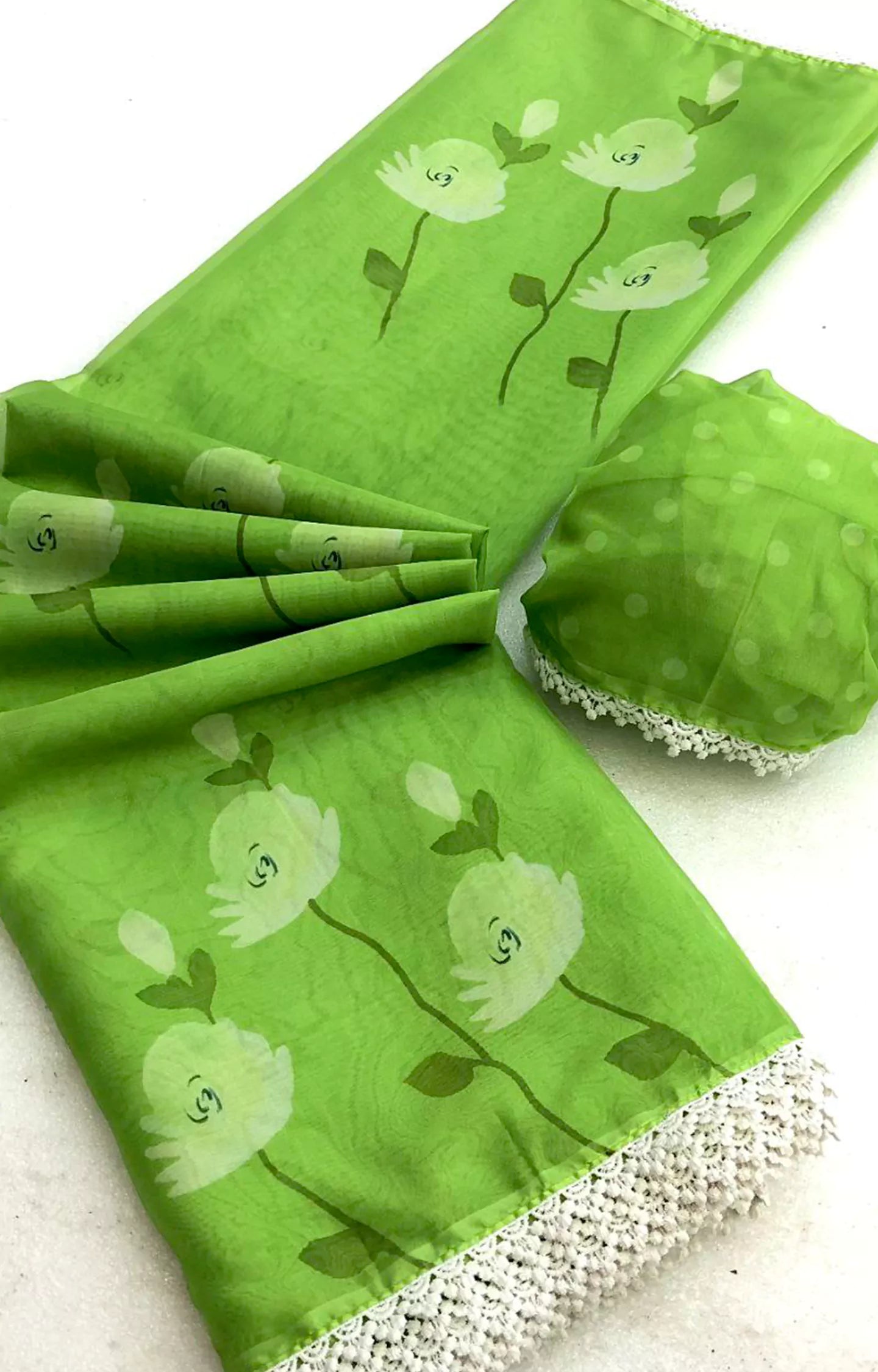 RANJANY TEBBY ORGANZA HAND PAINTED STYLE SAREE