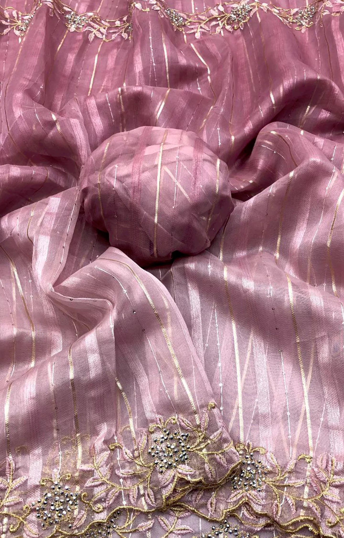 BENAZIR 2 JUTE ORGANZA 2 COLOUR SHADED SAREE