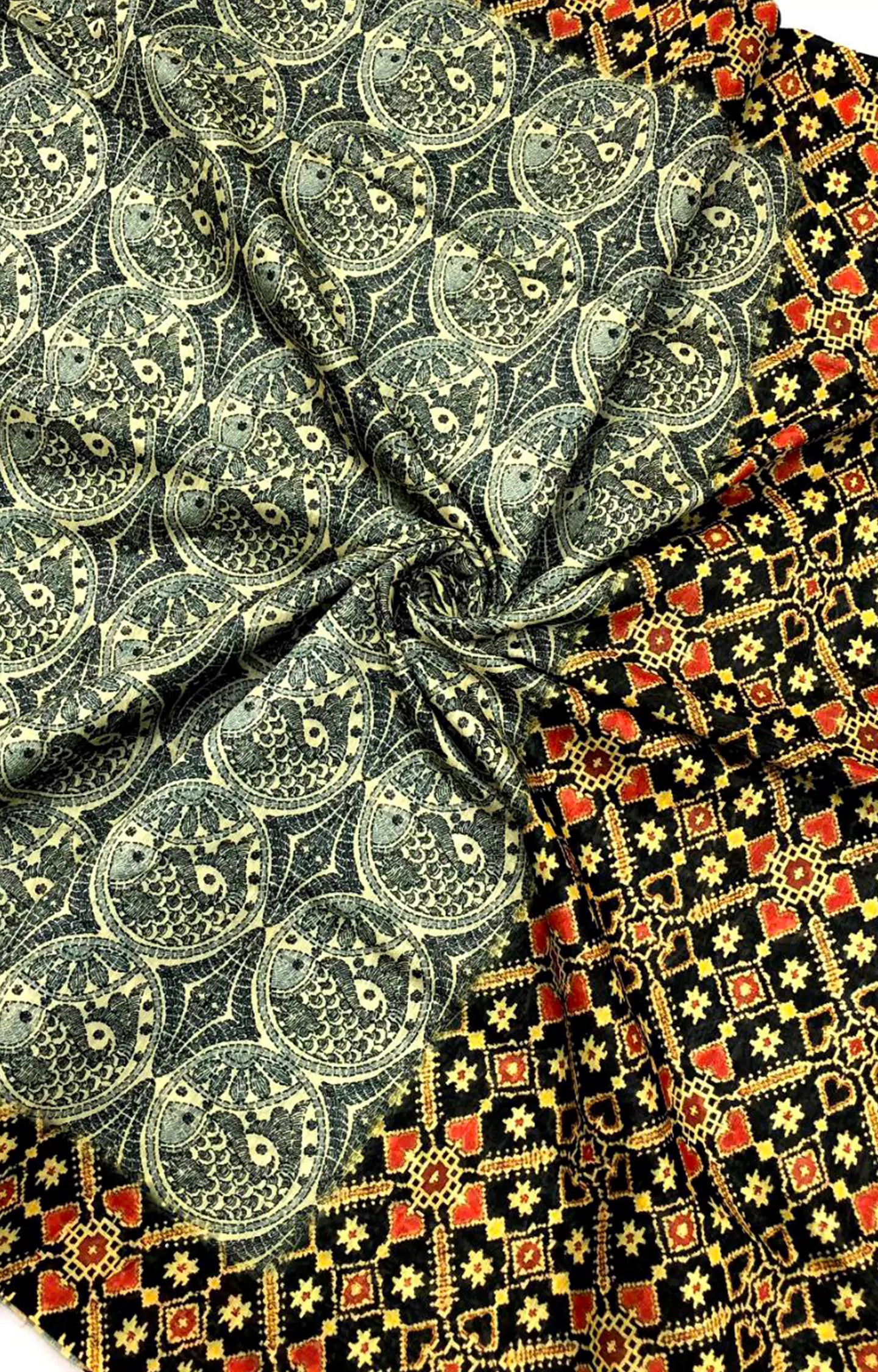 MANUAL 2 SOFT LENIN KALAMKARI DIGITAL PRINTED SAREE