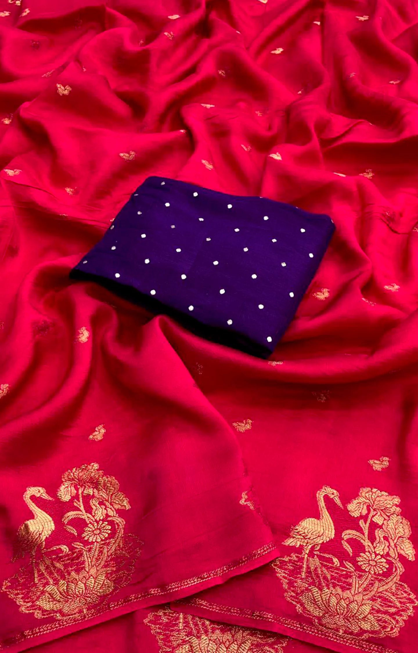 CARLINA PURE VISCOSE SILK CRANE SAREE