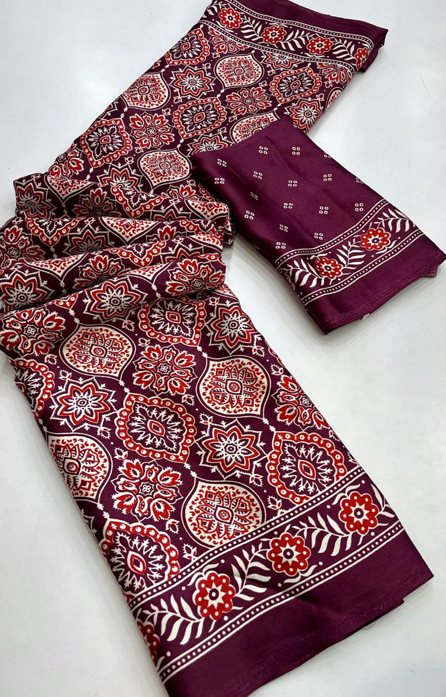 KRISTI SOFT & SMOOTH MODAL SATIN SAREE.