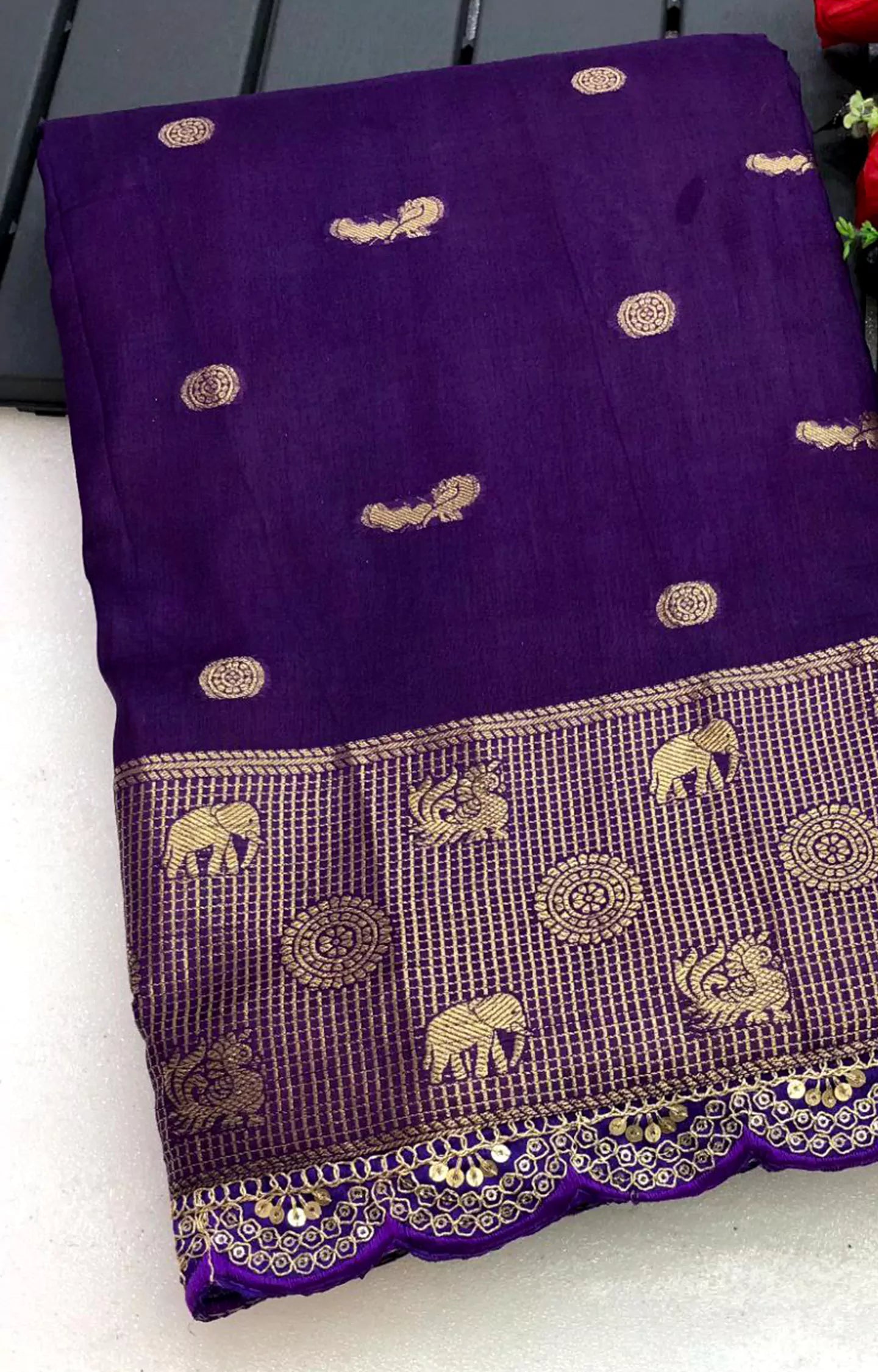 ELISTRA PURE VISCOS SILK SAREE
