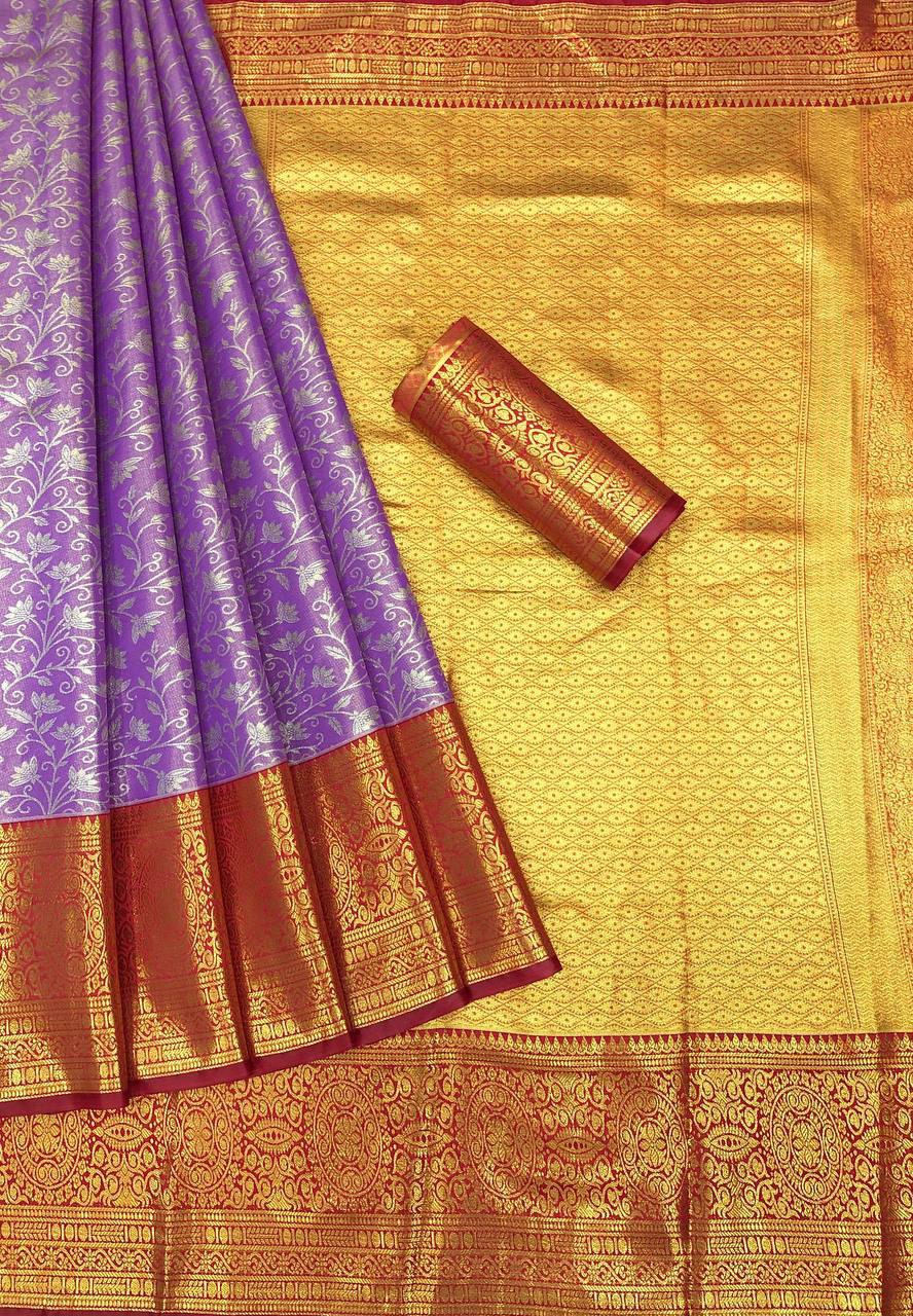 Wright Semi Pure Silk Pattu Zari Weaving Saree