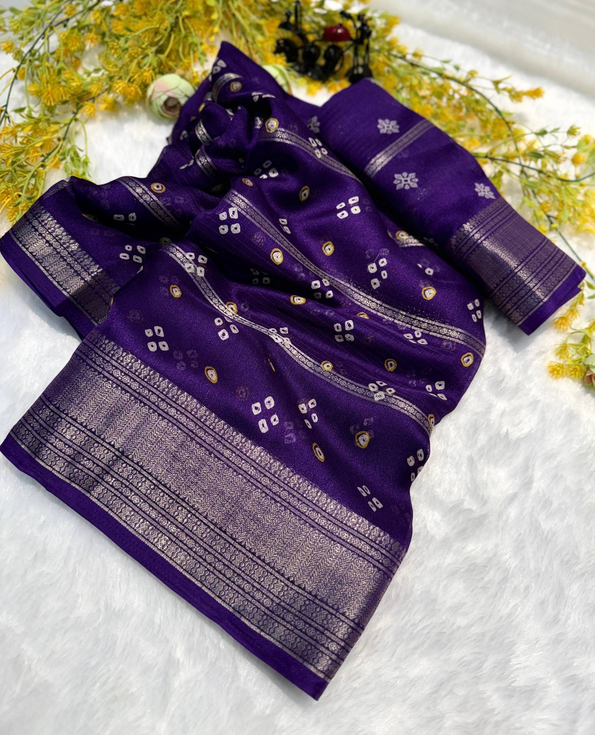 Knife Pure Georgette Silk Saree