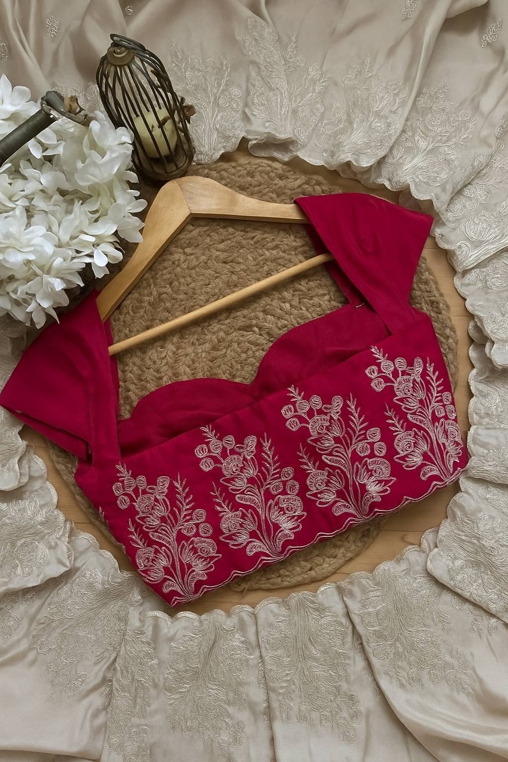 Round Soft Cosmo Silk Embroidery Saree