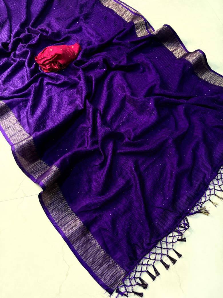 Incredible Dola Sequence Jaquard Weaving Saree