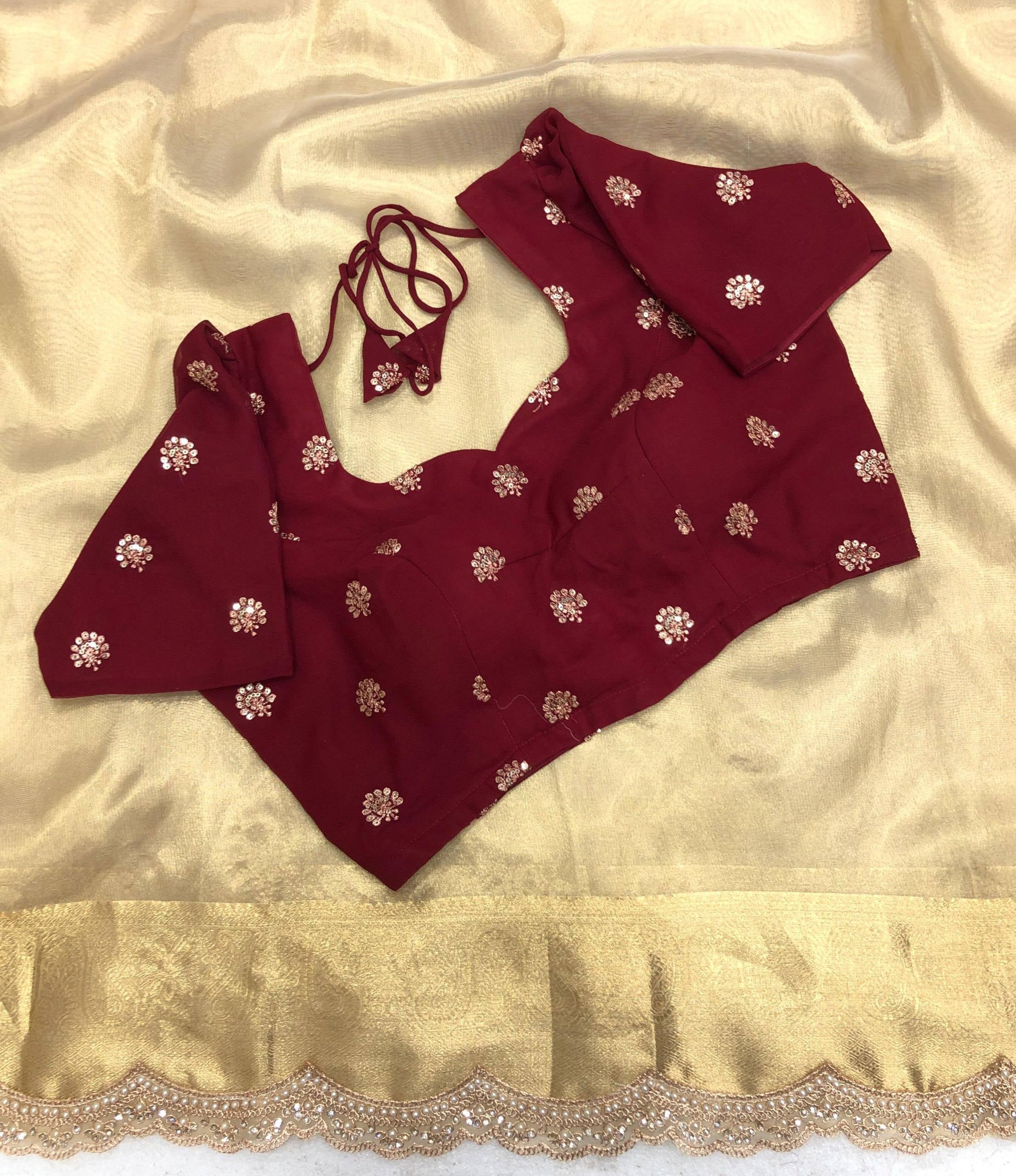 Prospect Tissue Silk Gold Zari Weaving Saree