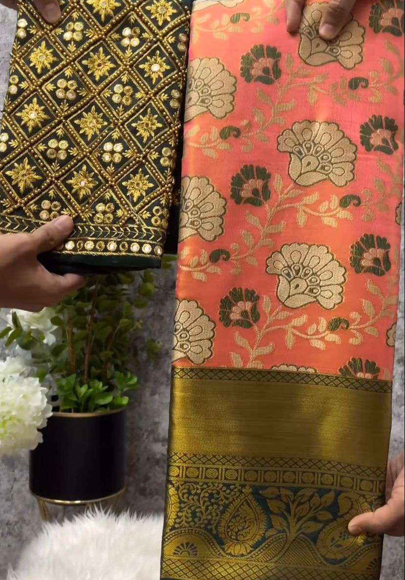 Puronna Kanjiviram Silk Pure Zari Weaving Saree