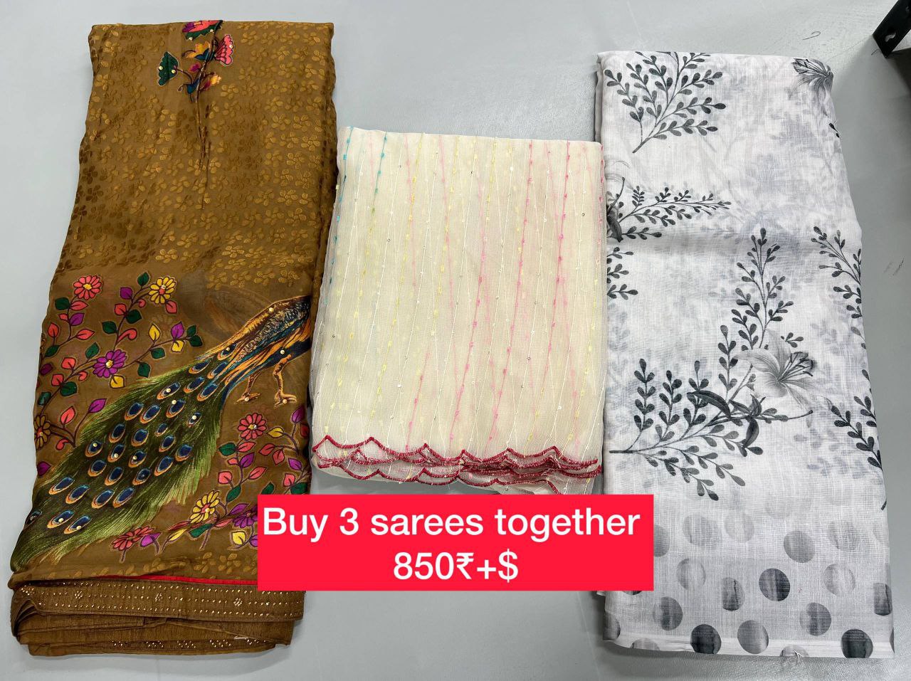 BUY 3 SAREES TOGETHER