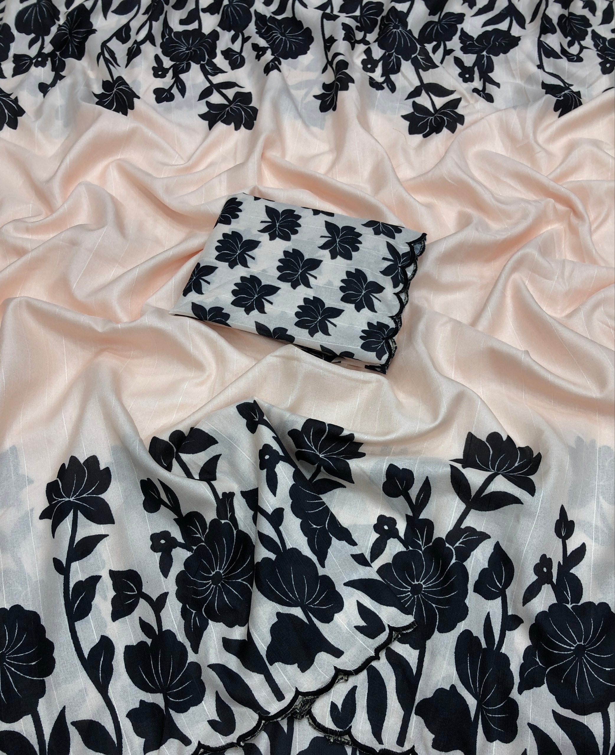 Masuri Handloom Tussar Silk Floral Digital Printed Saree