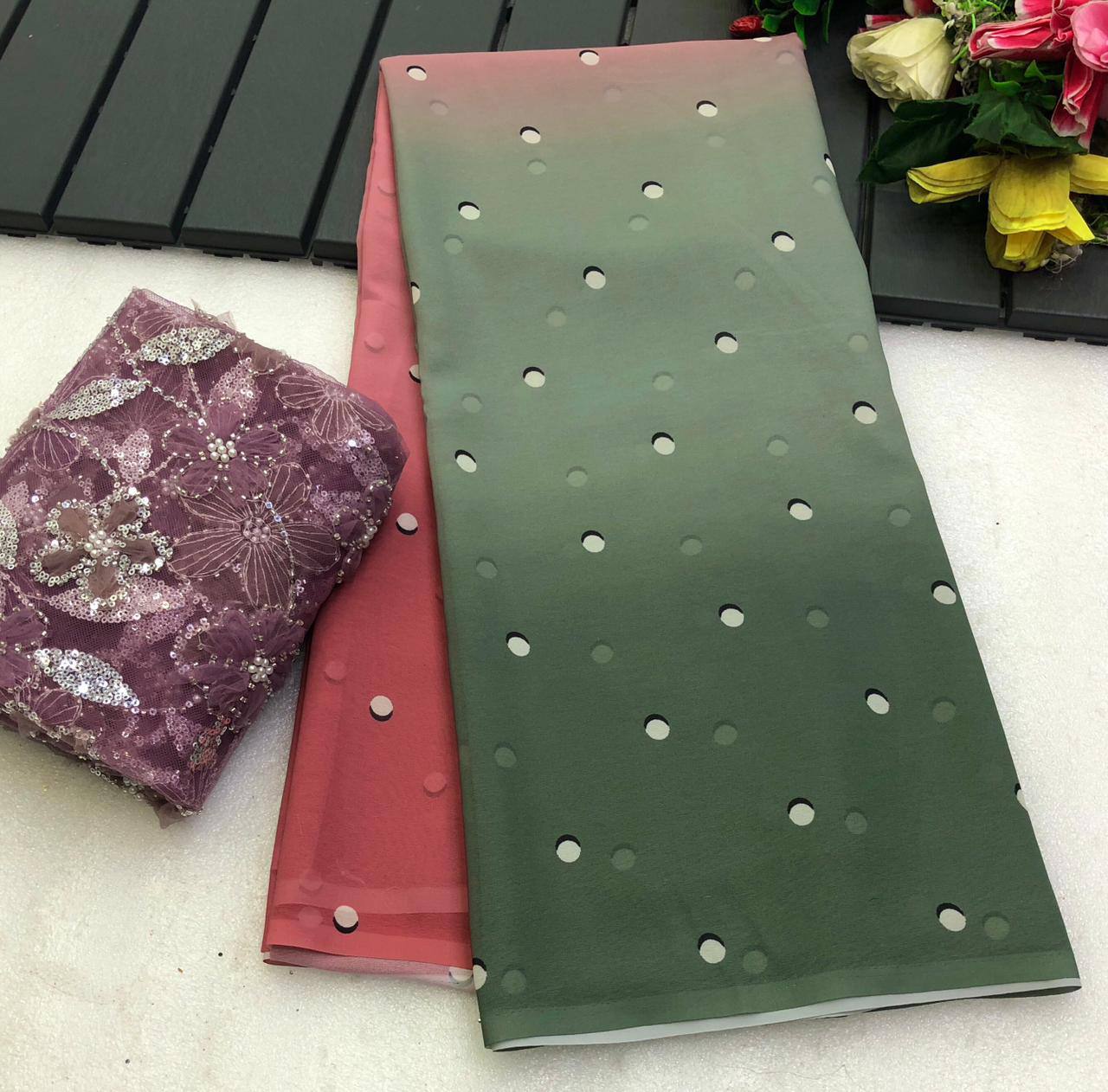 Klasen Weightless Chiffon Fancy Digital Printed Saree