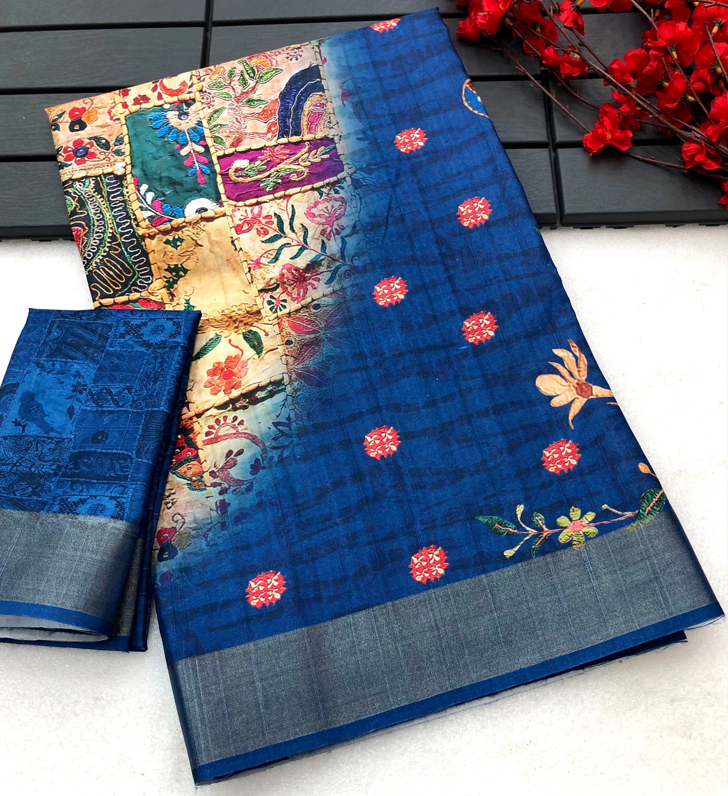Mredul Handloom Tussar Silk Digital Printed Saree