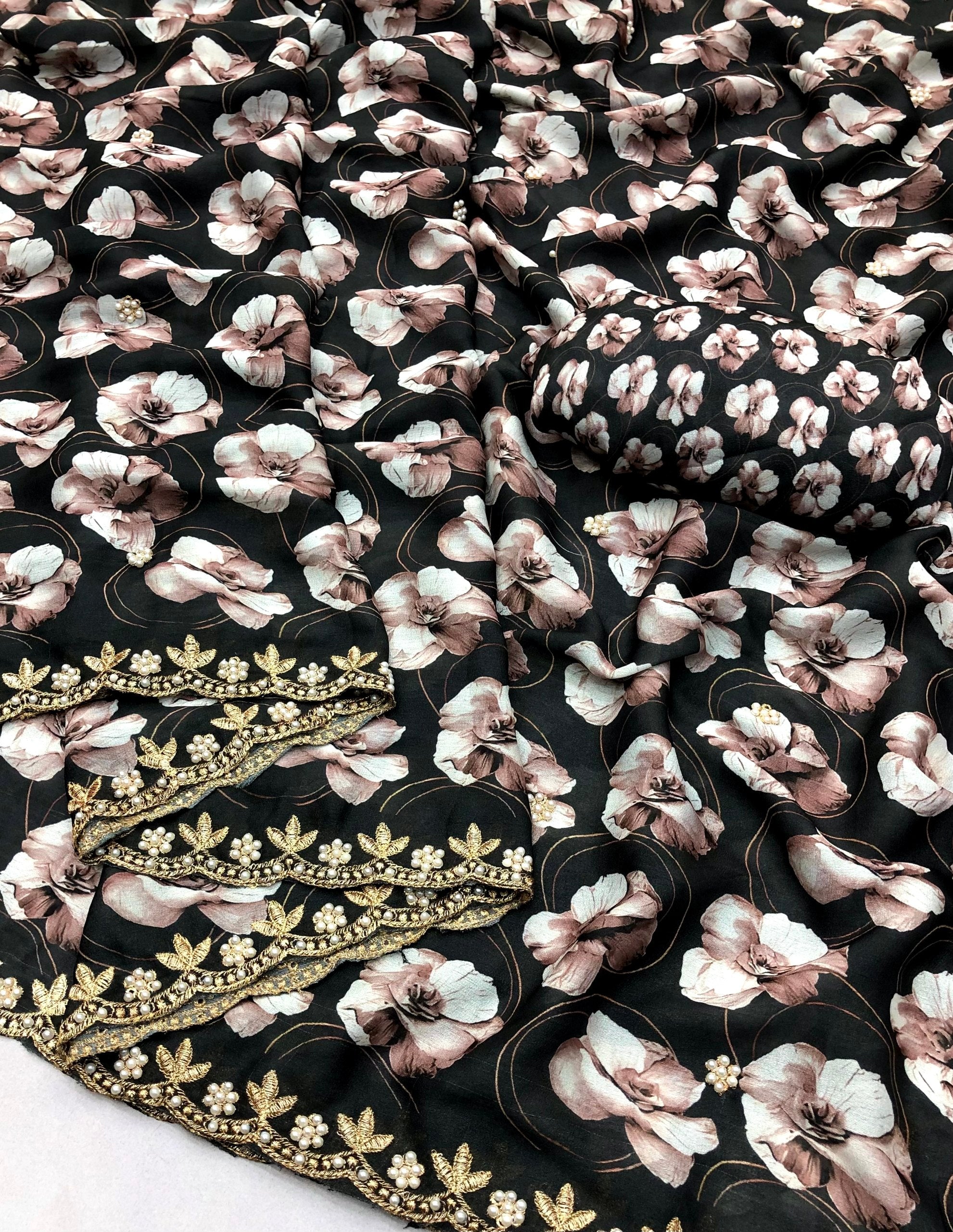 Tequila Weightless Chiffon Floral Digital Print Saree